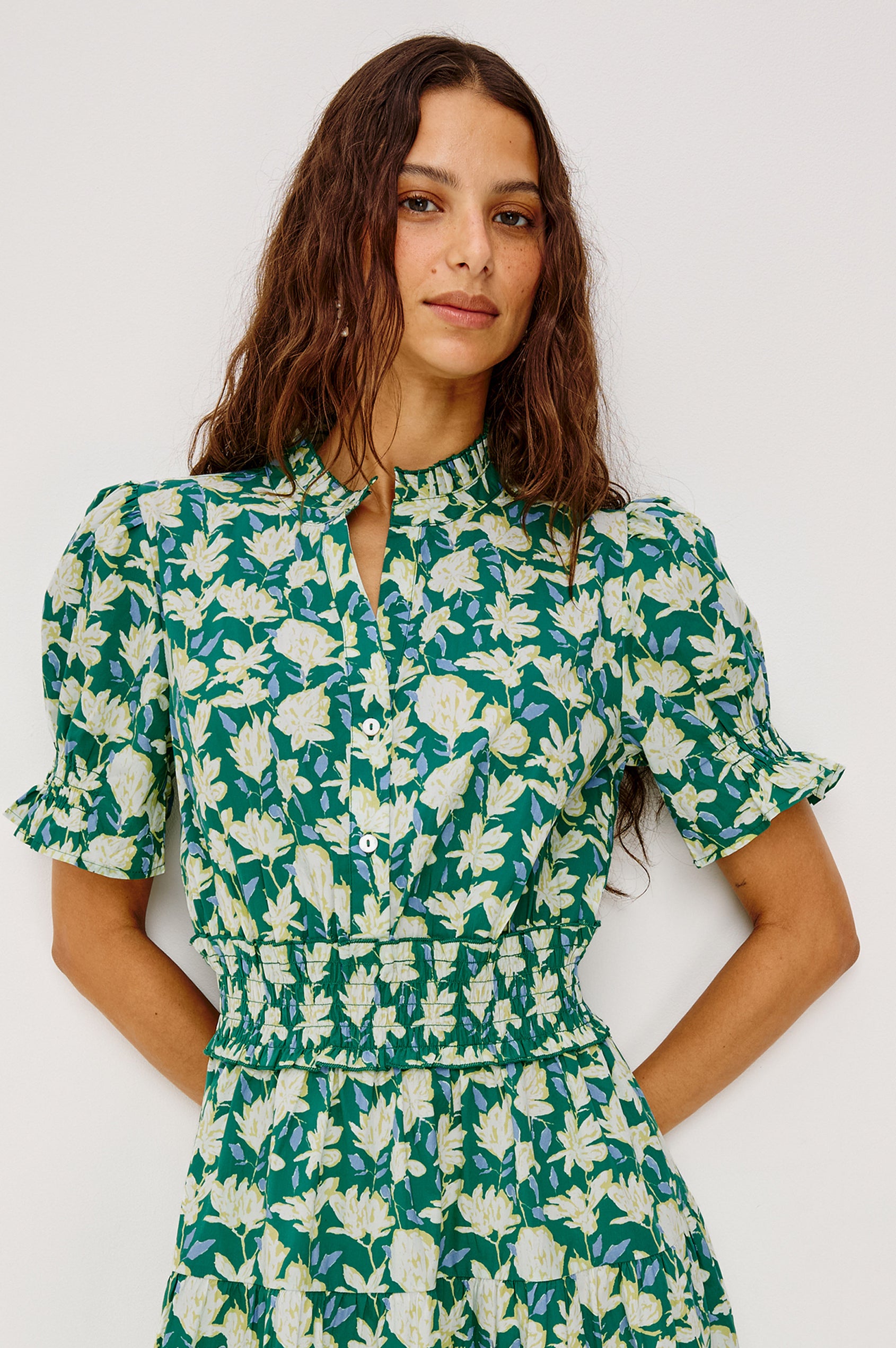 MAKAYLA DRESS - GREEN MAYFLOWER  Rails