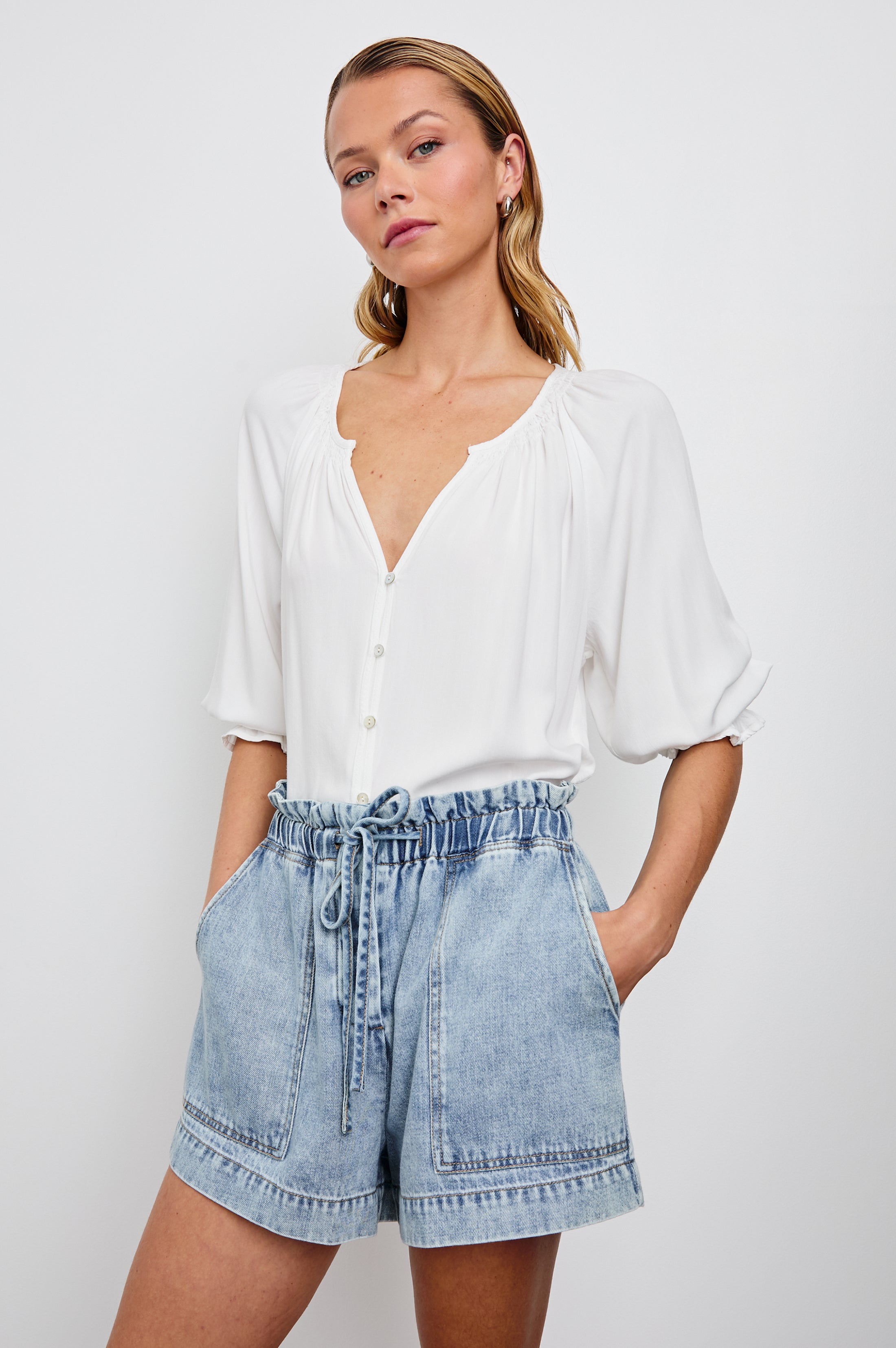 MARIAH SHIRT - PEARL – Rails