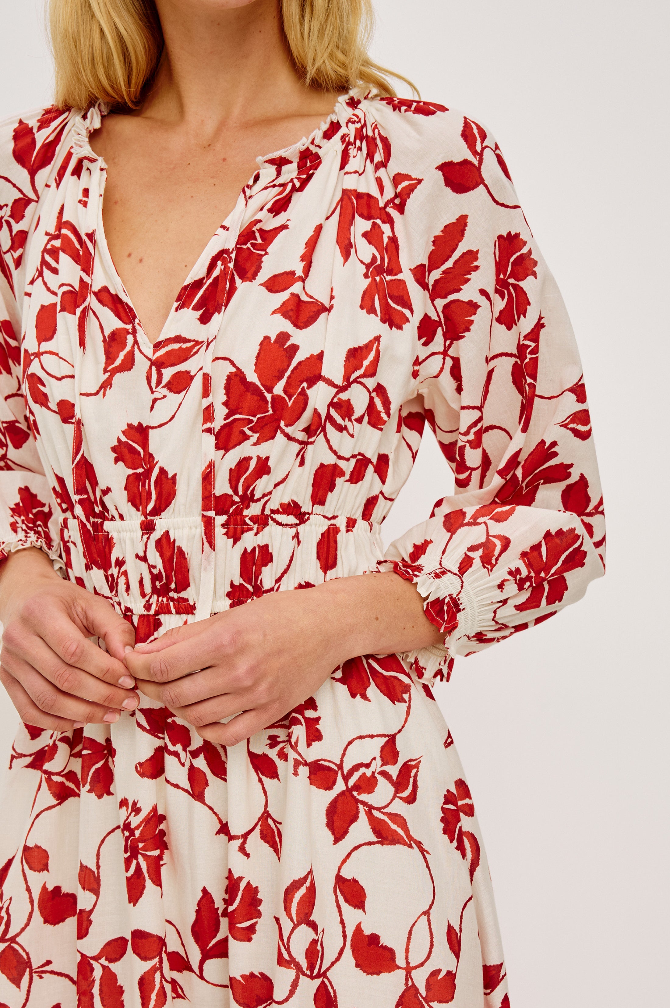 MATIA DRESS - RED JASMINE – Rails