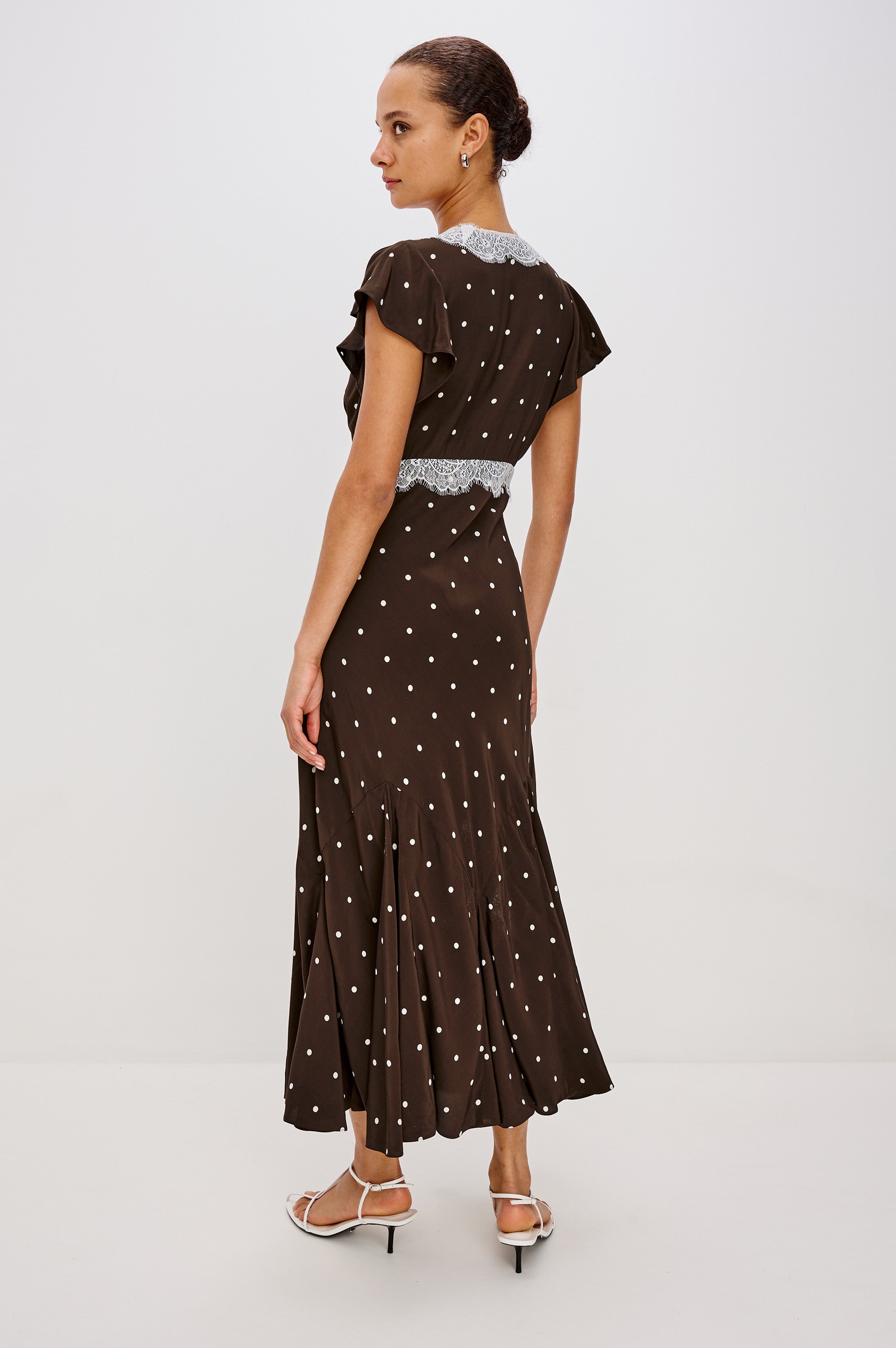 MATTIA DRESS - COCOA POLKA DOTS – Rails