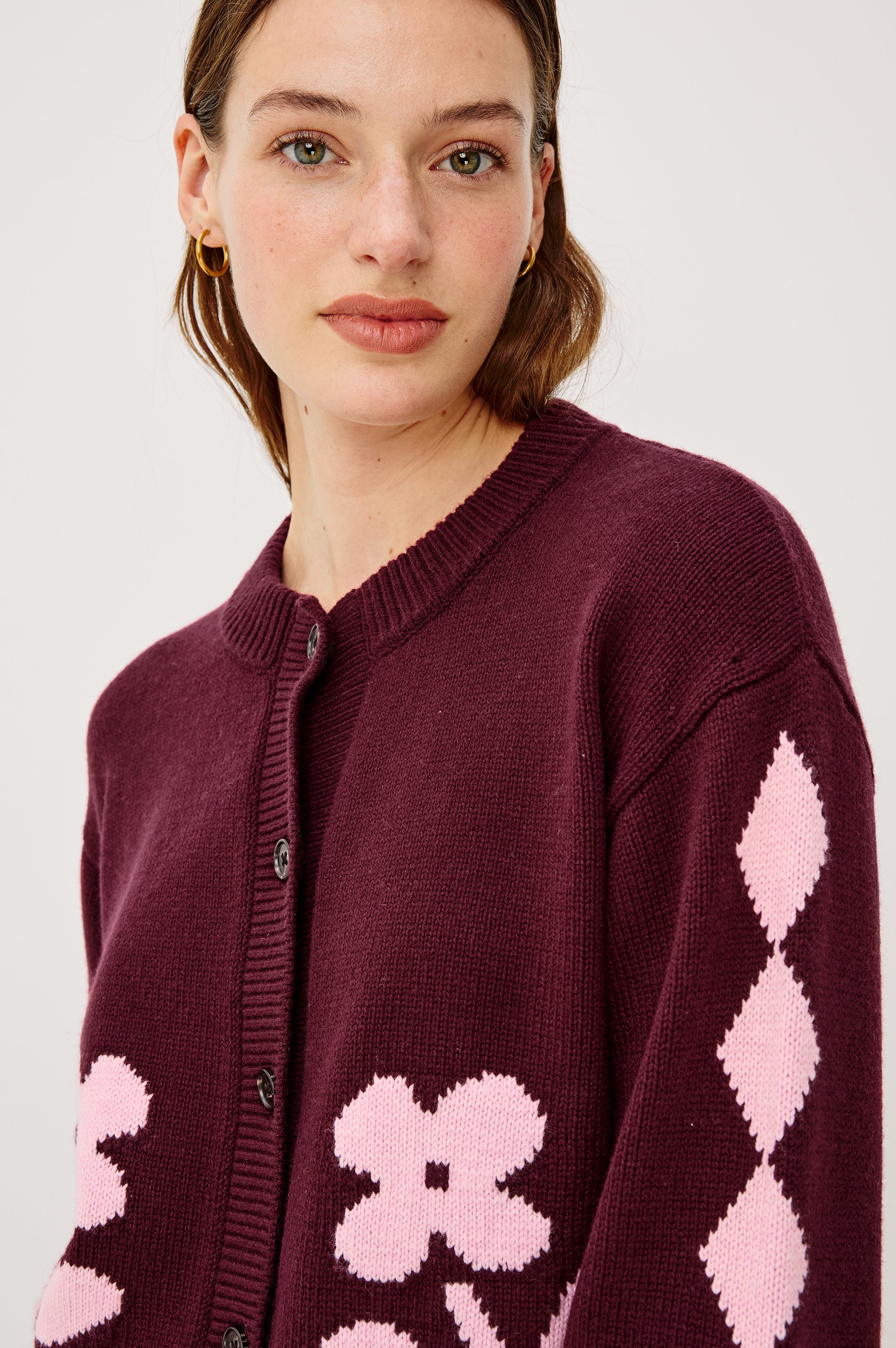 MAVIE CARDIGAN - GARNET DAISY – Rails