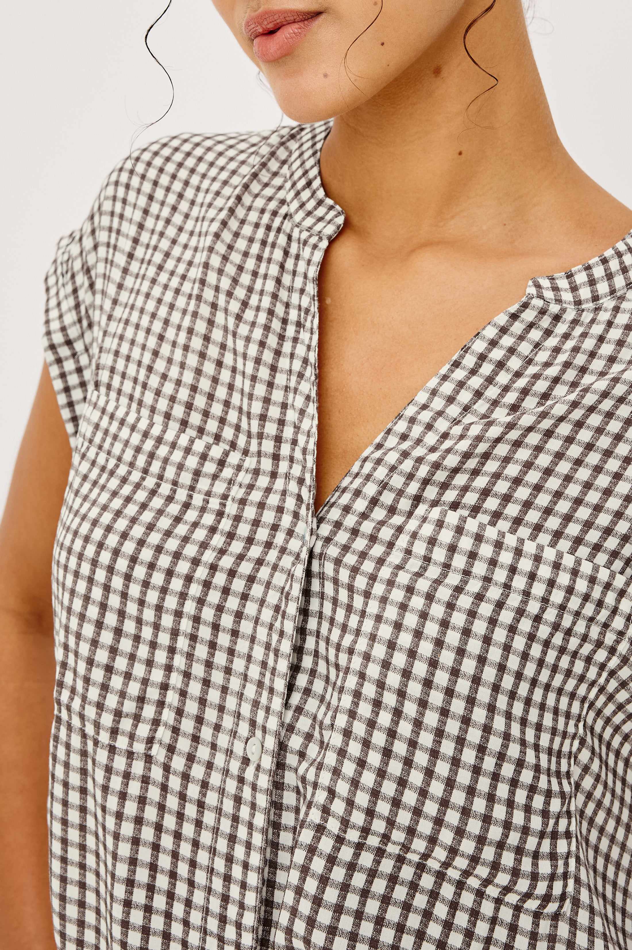 【ベージュ（27）】Hester Gingham Check SS Shirt Saturdays NYC｜Hester Gingham Check SS Shirt | Rakuten Fashion
