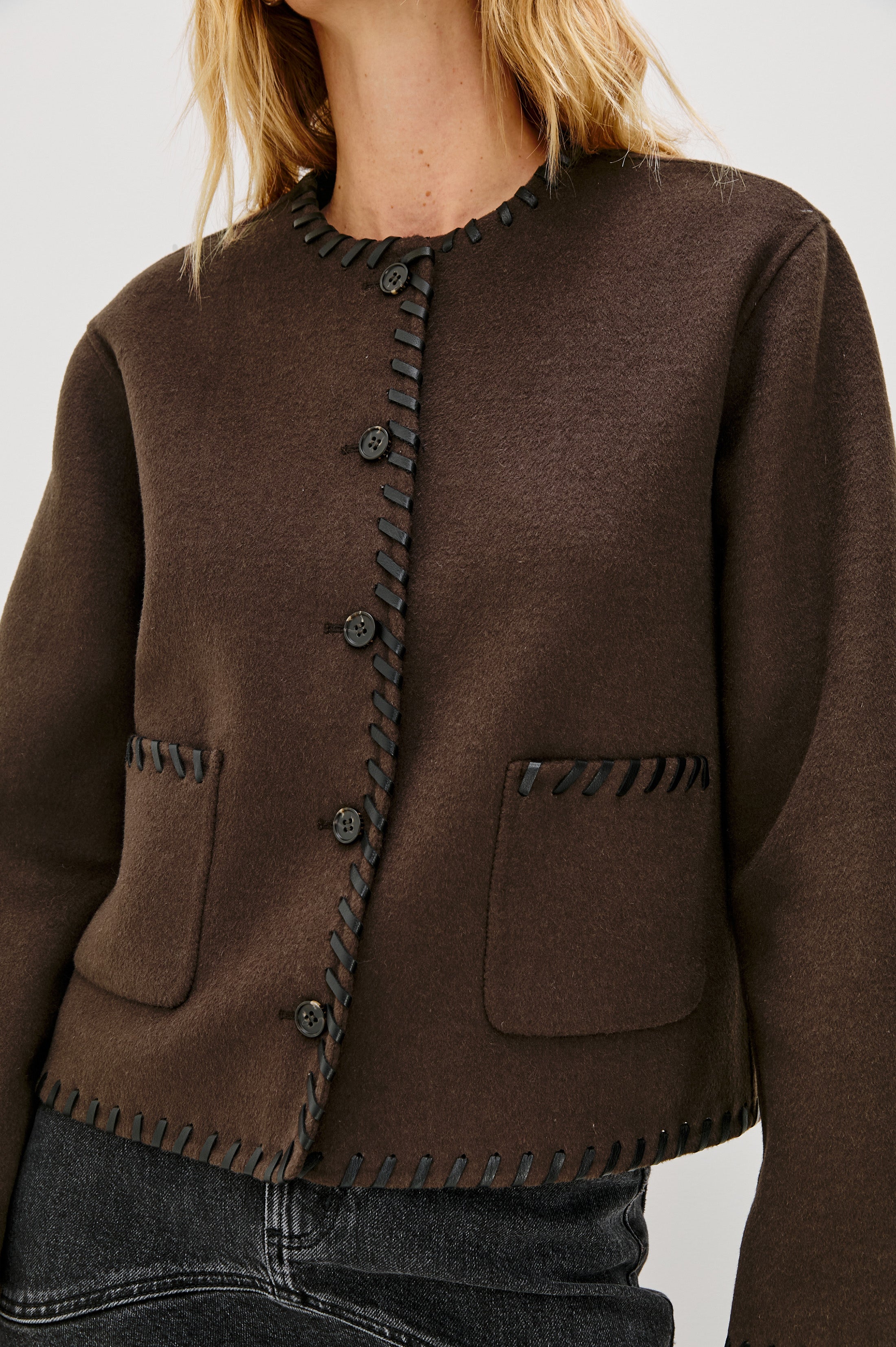 MELANIE JACKET - DARK BROWN – Rails