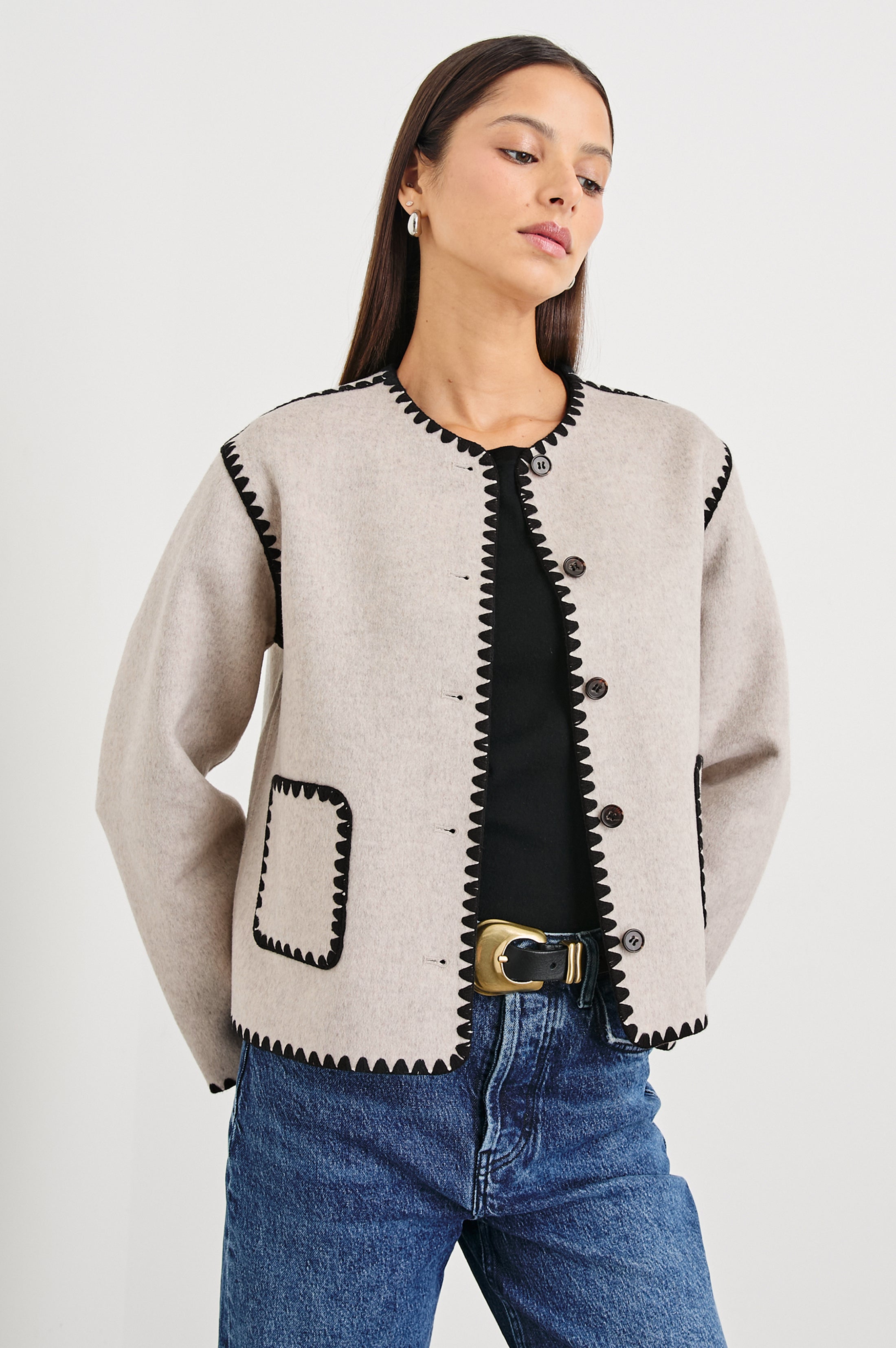MELANIE JACKET - OATMEAL – Rails