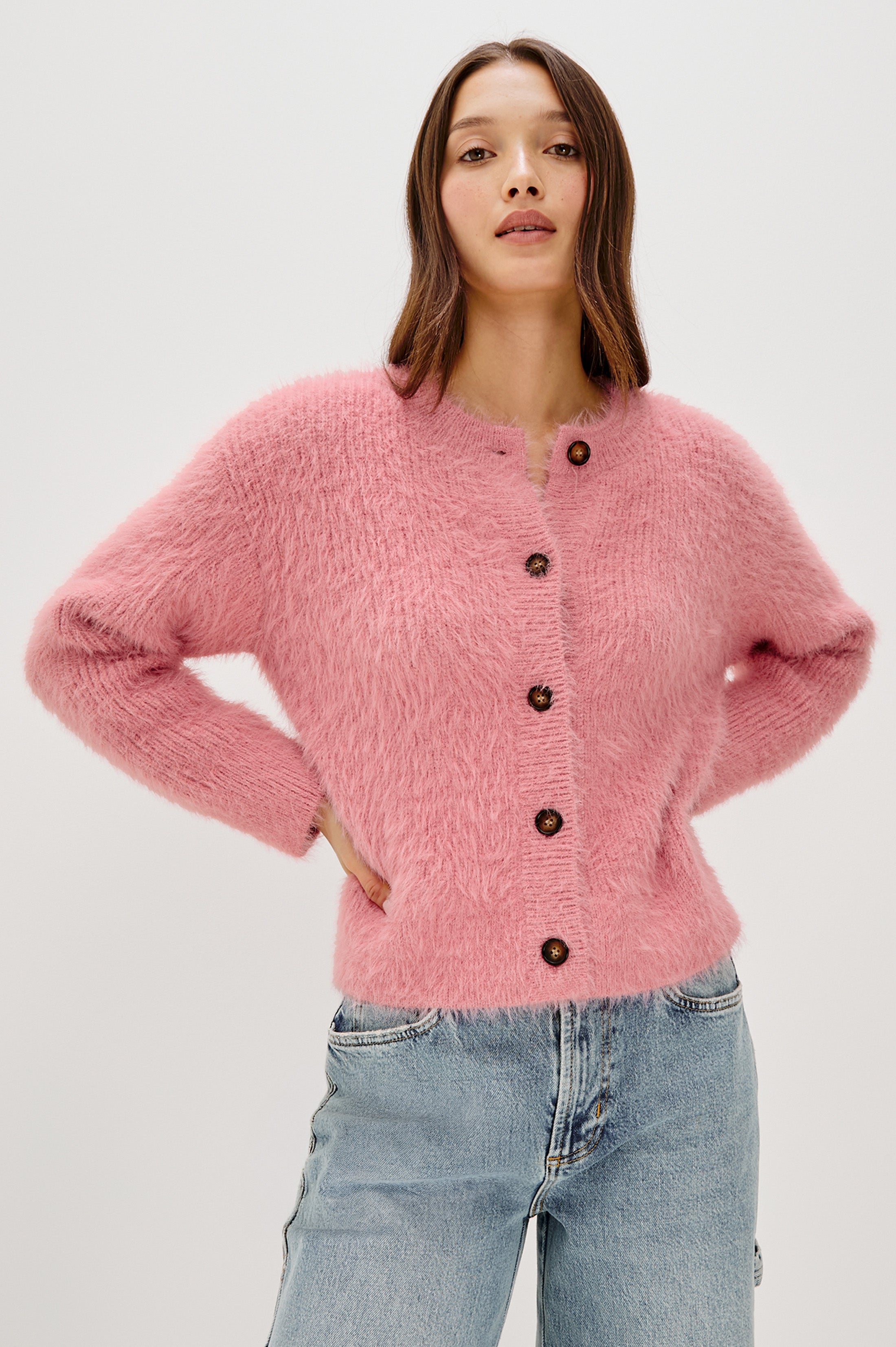 MELO CARDIGAN - HEATHER PINK – Rails