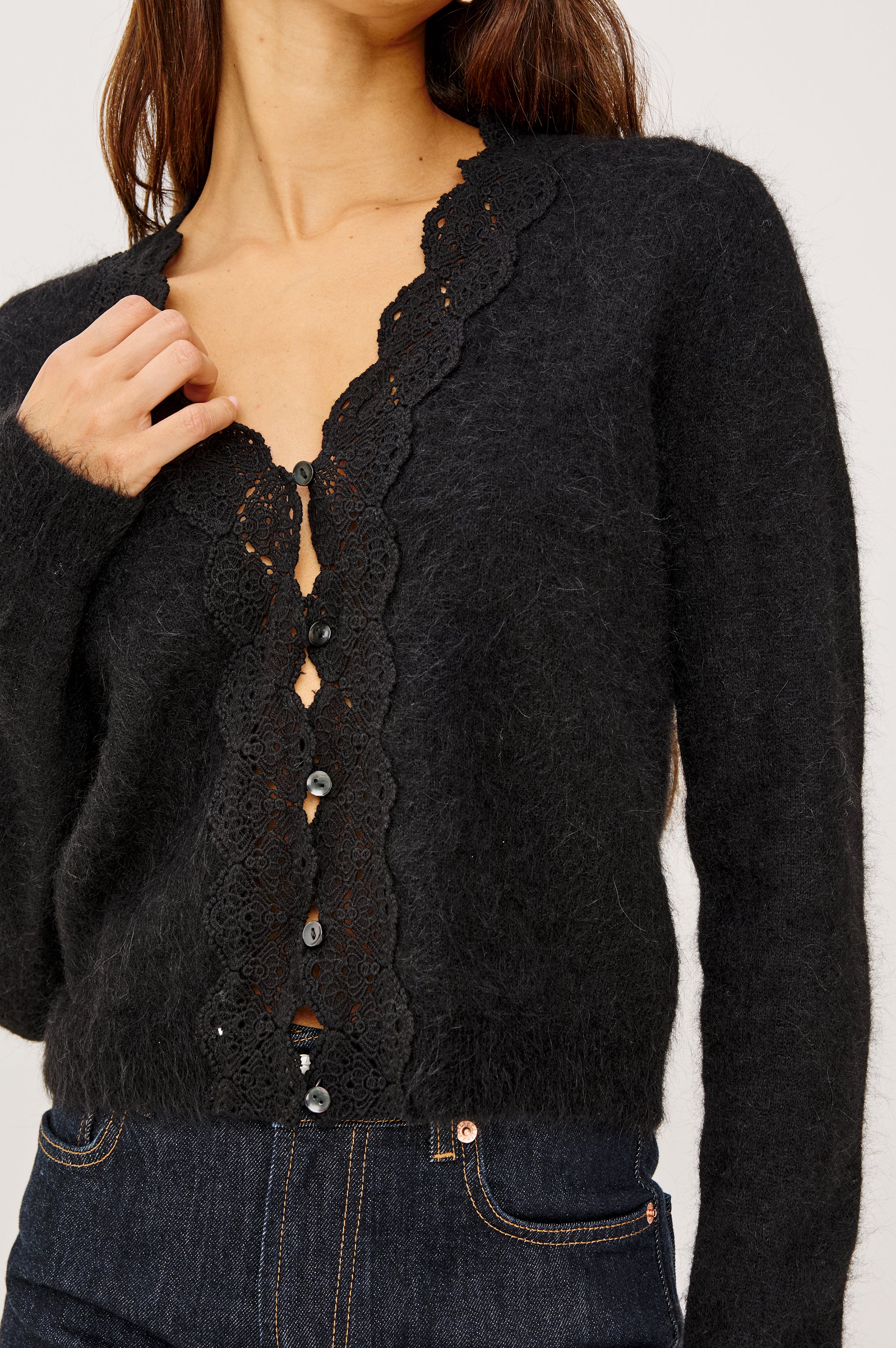 MER CARDIGAN - BLACK – Rails