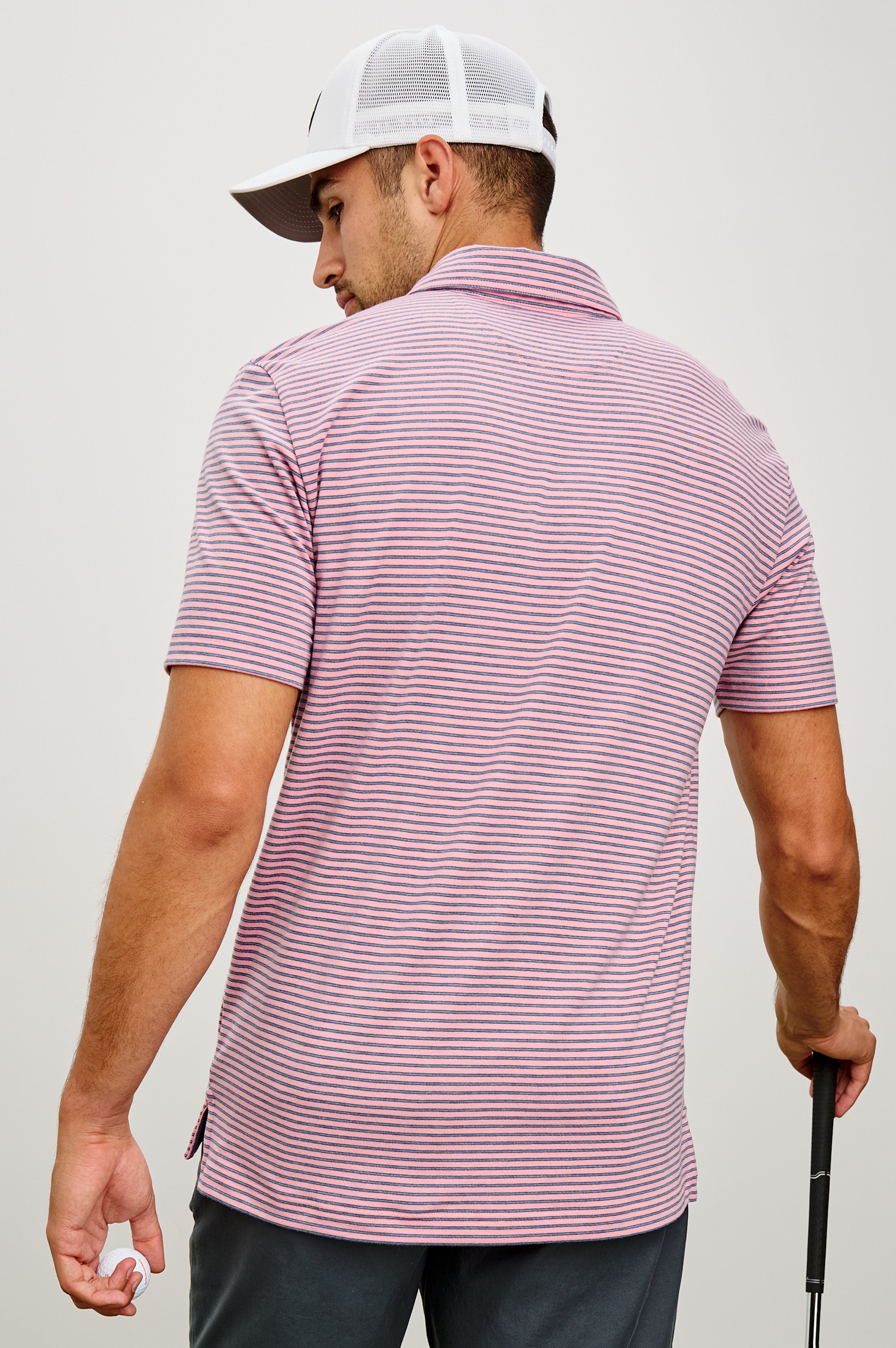 MERCED GOLF POLO SHIRT - HIBISCUS MIRAGE STRIPE – Rails
