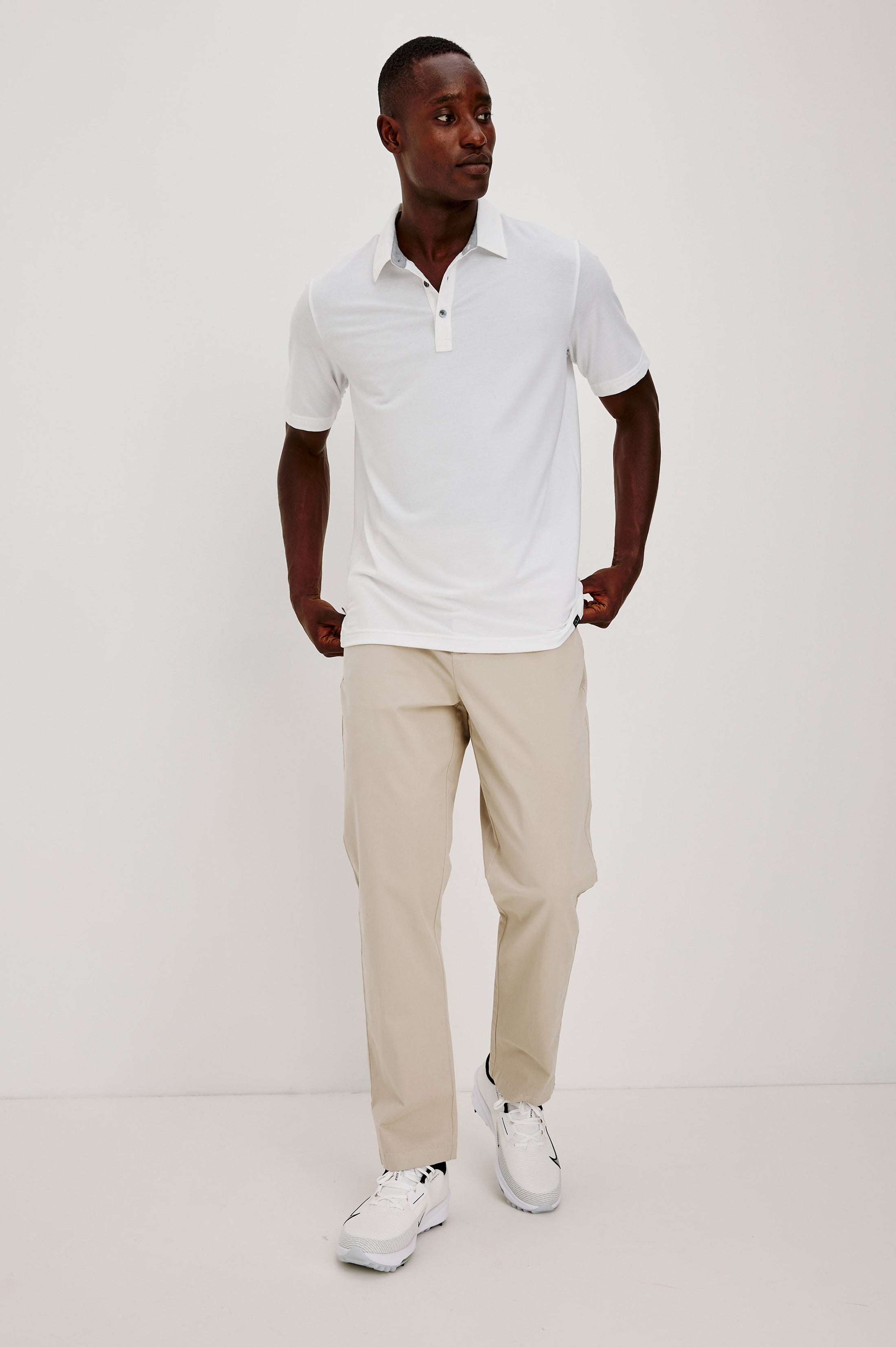 MERCED GOLF POLO SHIRT - HIBISCUS MIRAGE STRIPE – Rails