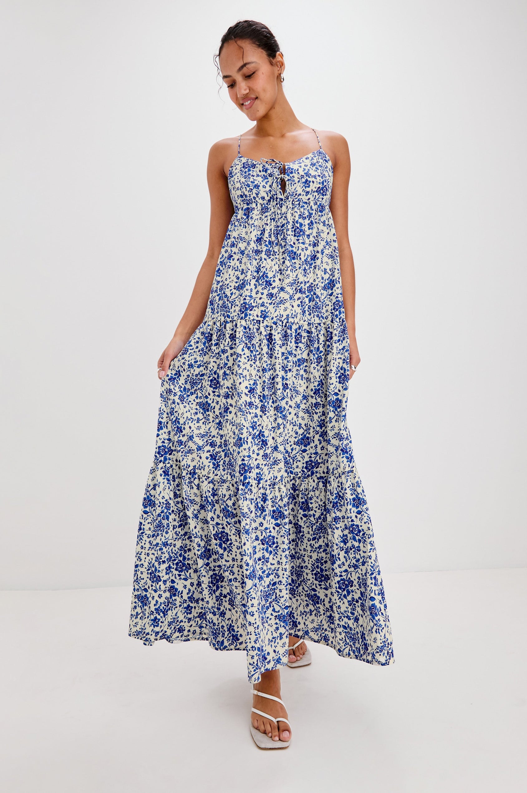 micas dresses Sunny Floral Cascade Strapless Maxi Dress The sunshine Rails - Women's Mica Woven