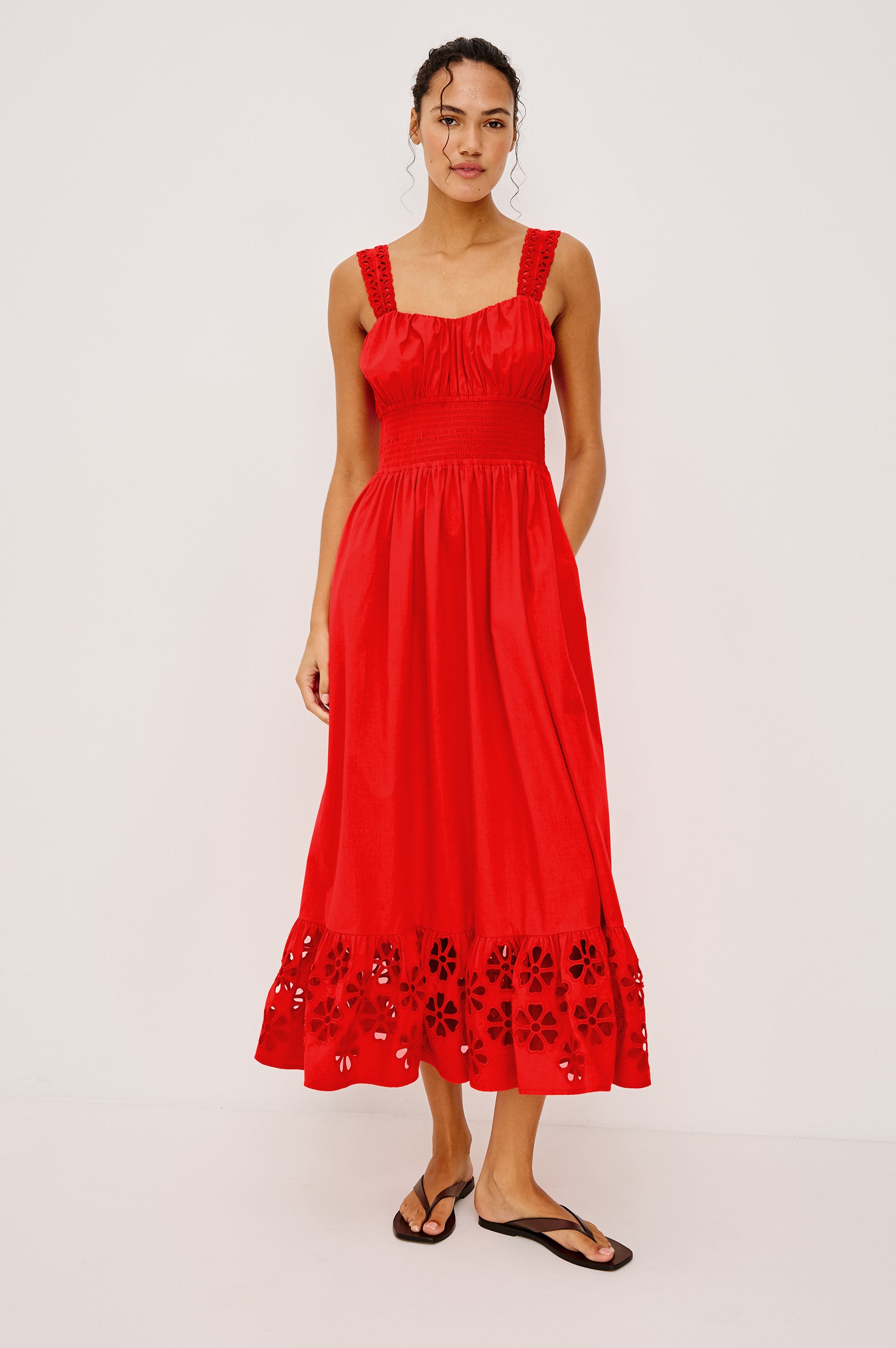 Rails | Moira Dress - Scarlet | Premium Cotton | Size XXS | Women's Dresses Rails | Moira Dress - Scarlet | Premium Cotton | Size XXS | Women's Dresses