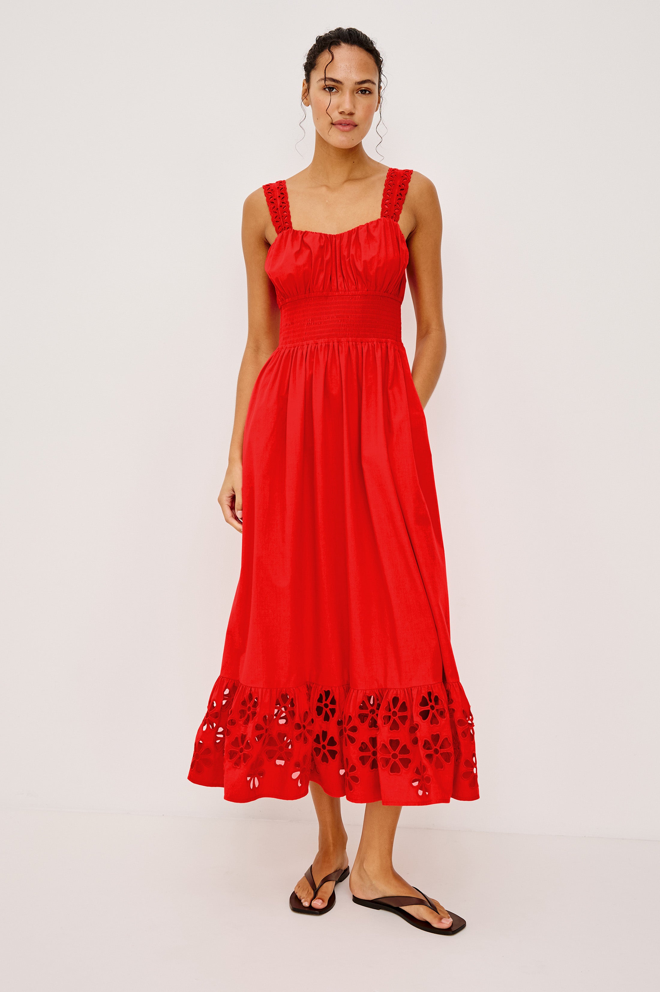 Rails | Moira Dress - Scarlet | Premium Cotton | Size XXS