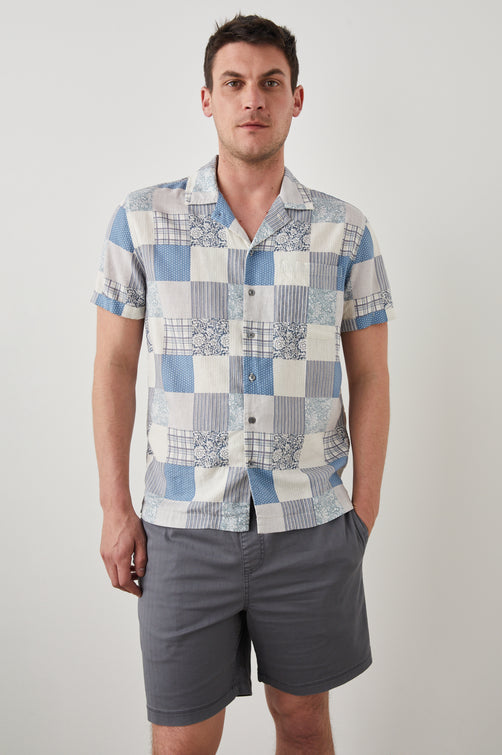 MORENO SHIRT - SPRING PATCHWORK - FRONT VIEW