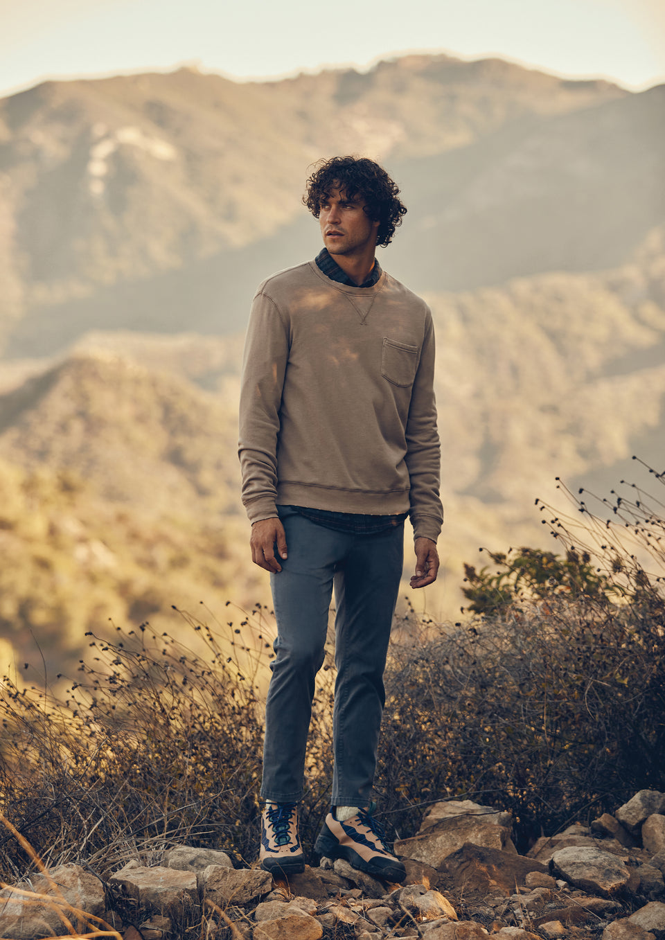 EDITORIAL IMAGE OF MODEL WEARING JULIAN PANT