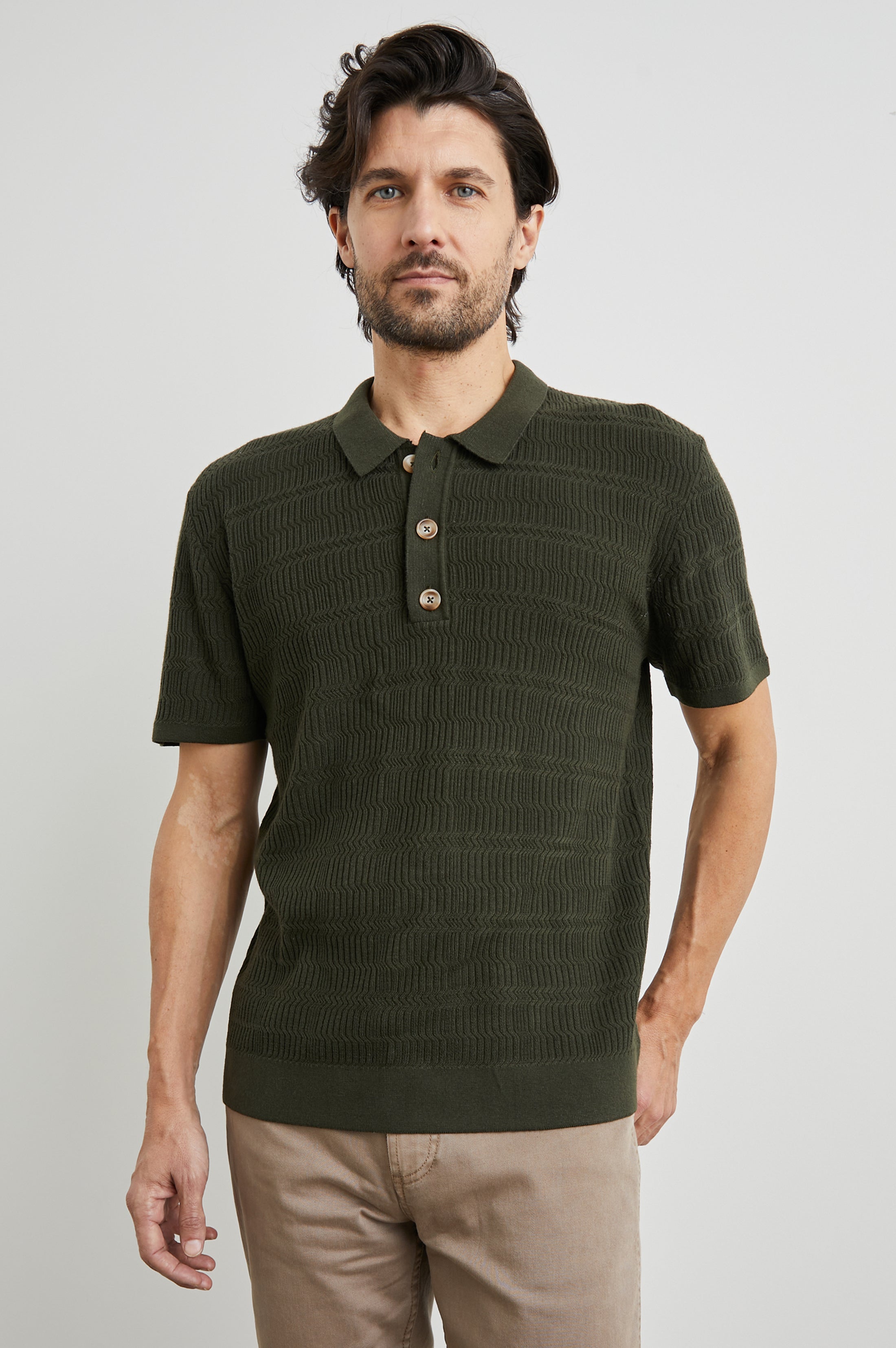 NATHAN POLO SHIRT - CONCRETE MELANGE – Rails