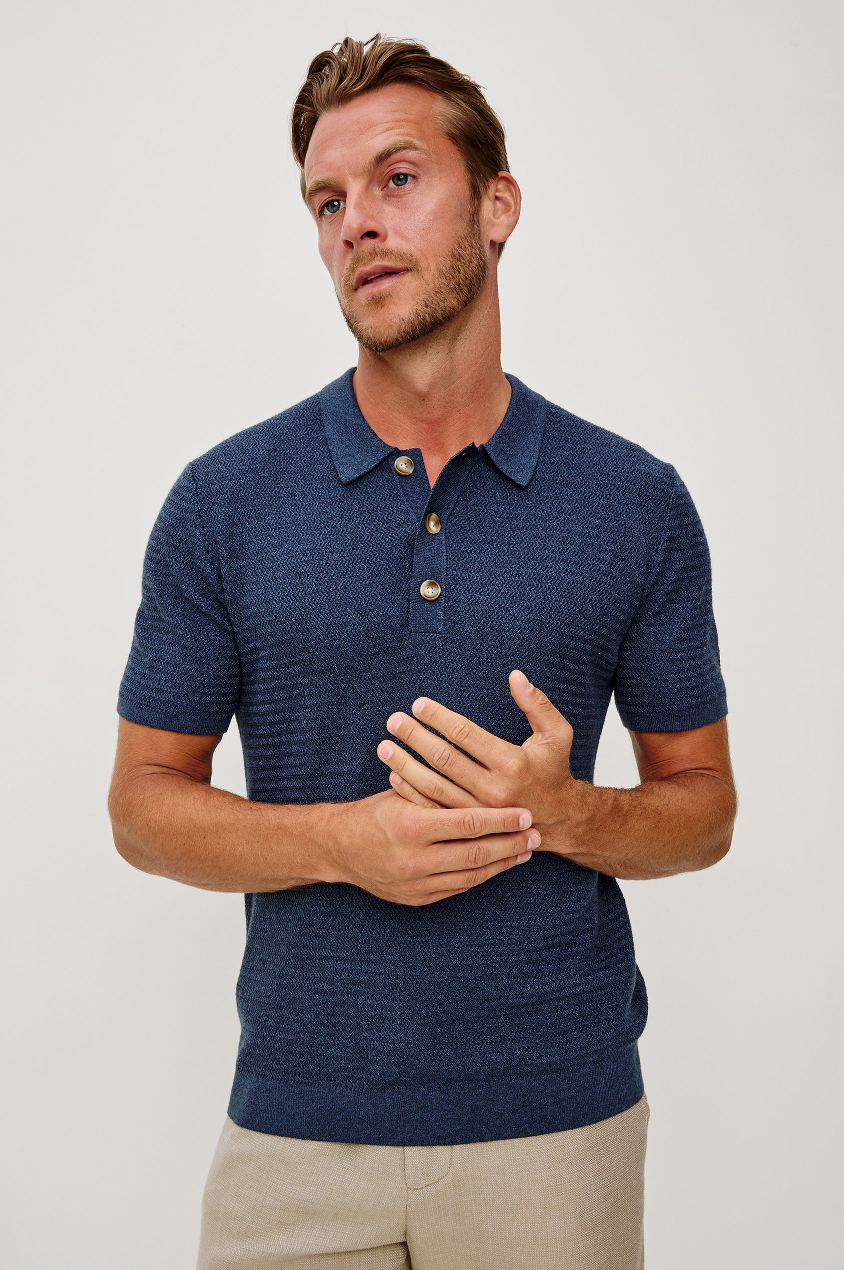 dress collar polo shirts Turquoise Performance Medium way stretch Grey Performance Polo Shirt Men