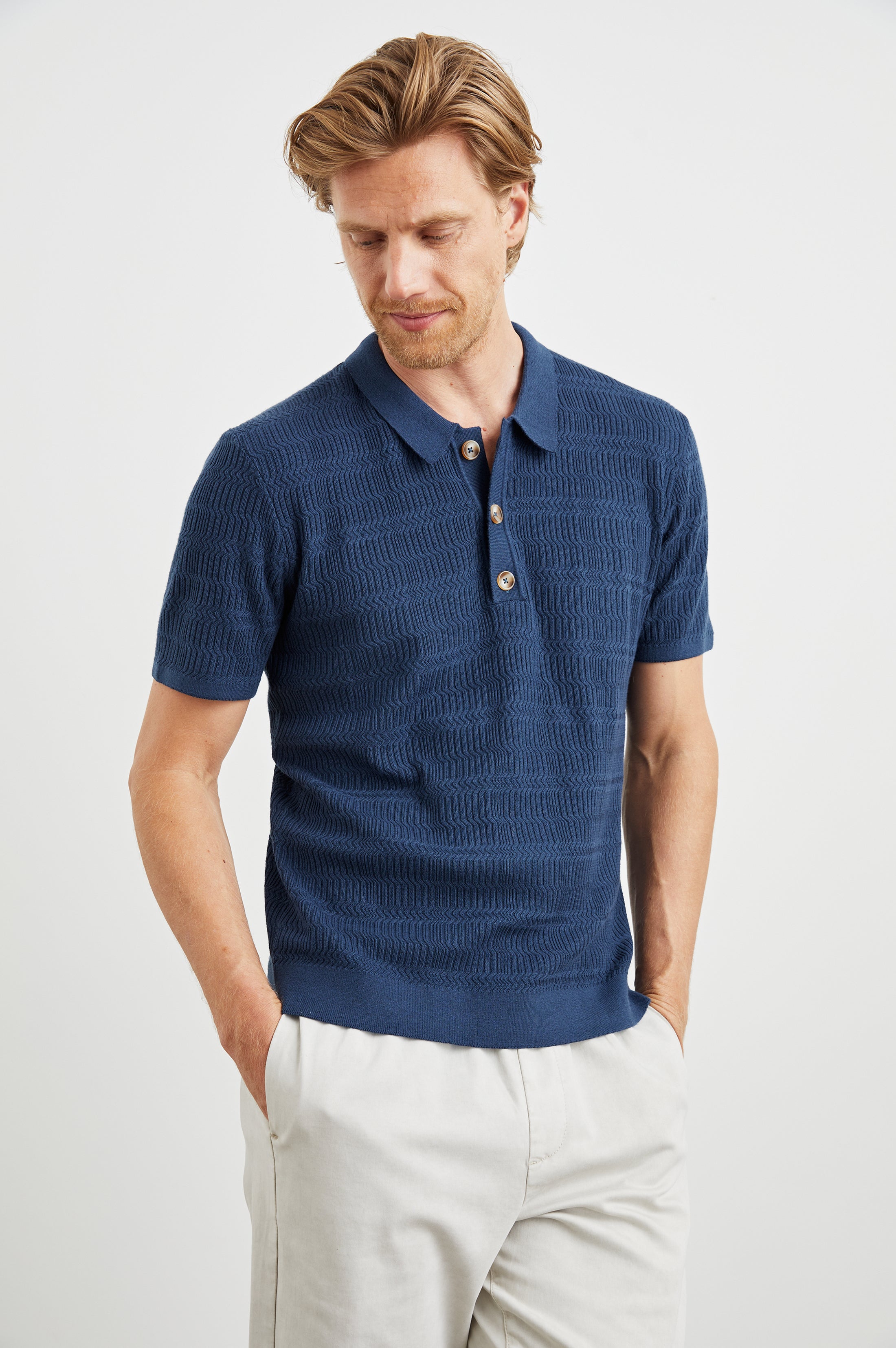 NATHAN POLO SHIRT - PETERSON BLUE – Rails