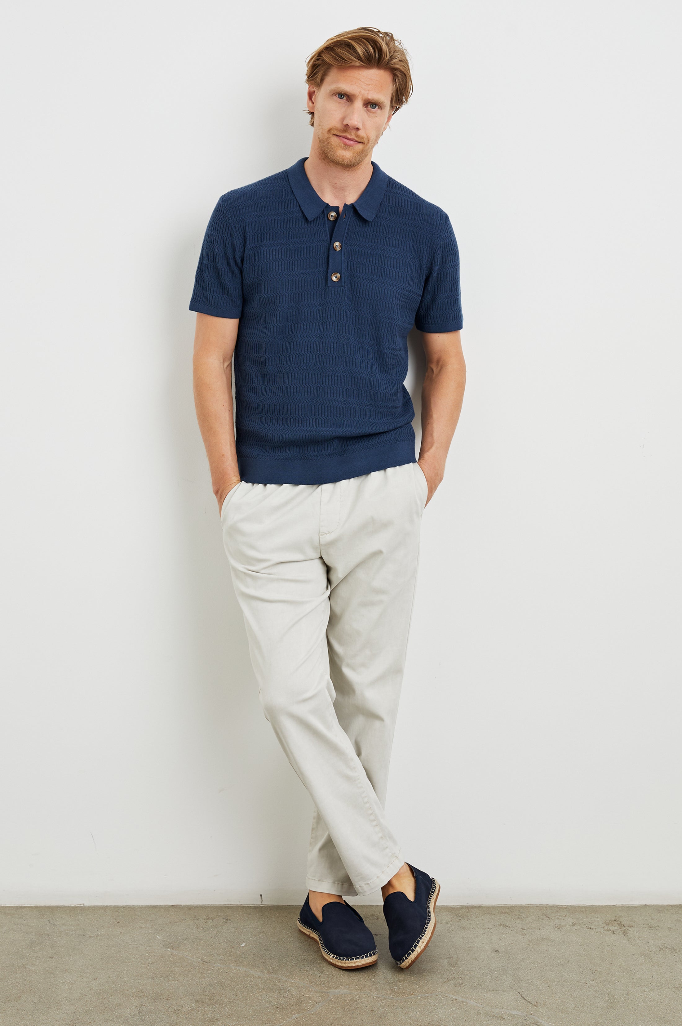 NATHAN POLO SHIRT - PETERSON BLUE – Rails