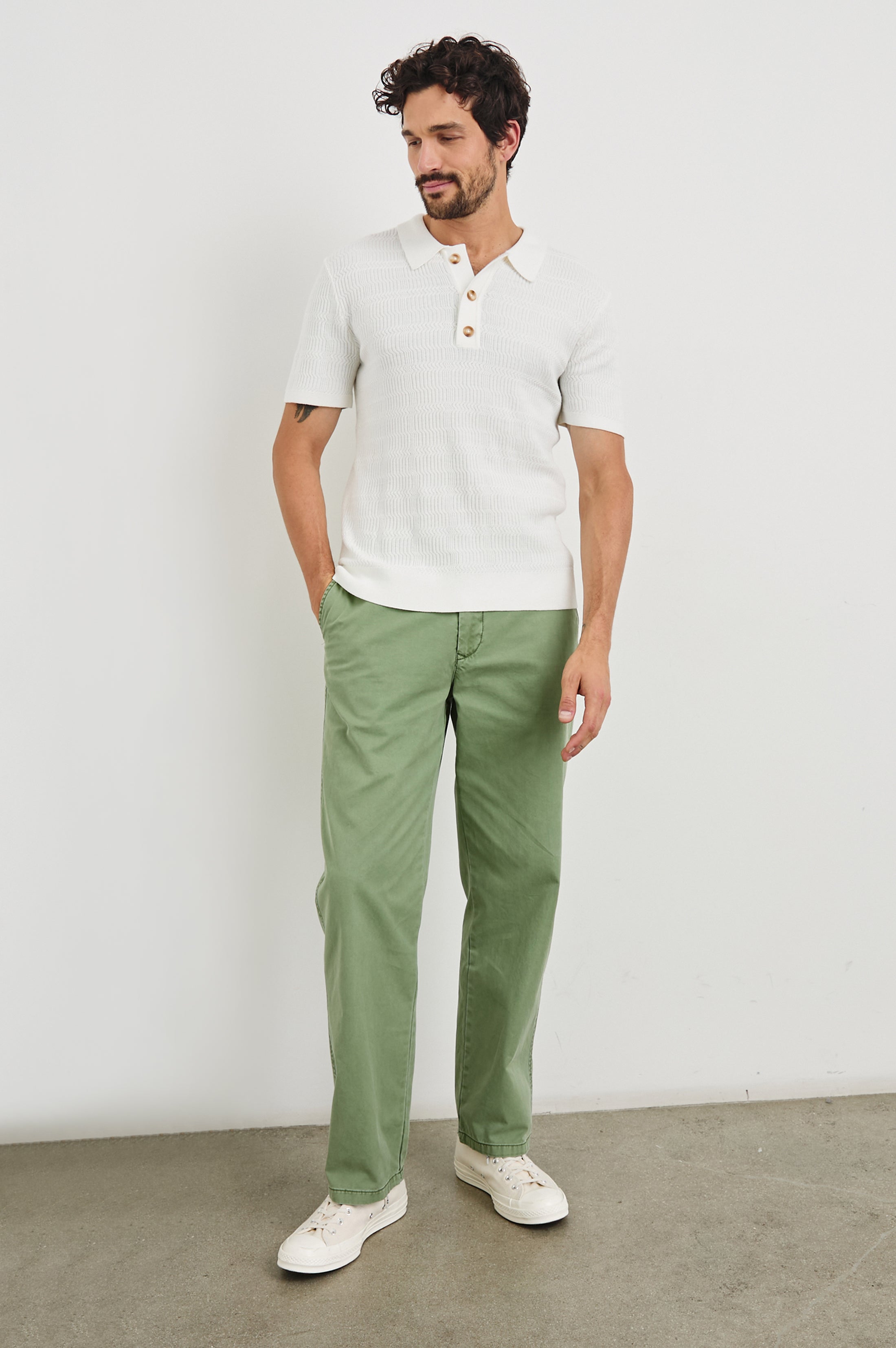 NATHAN POLO SHIRT - WHITE – Rails