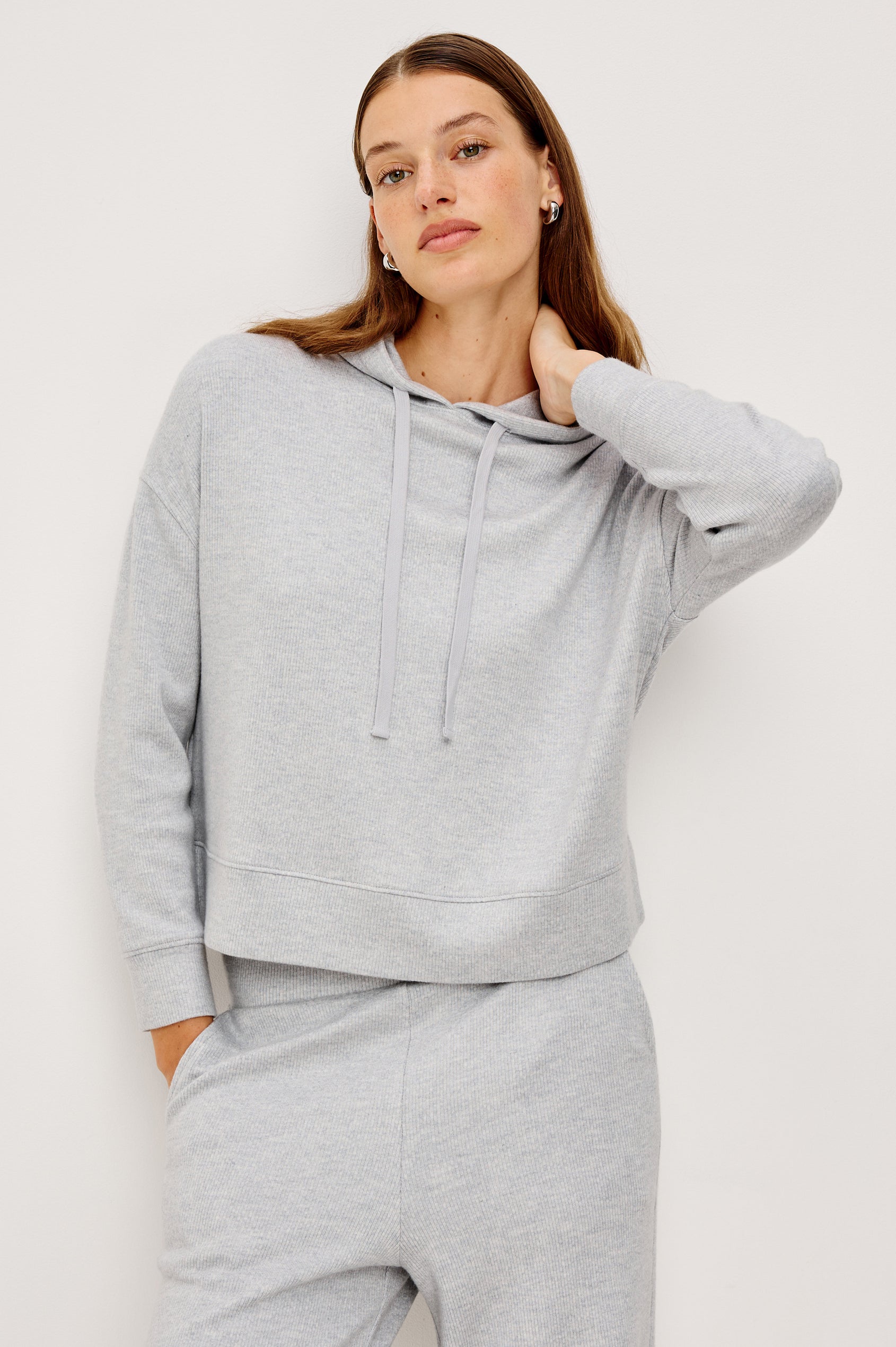 NICO SWEATSHIRT - HEATHER GREY BRUSHED