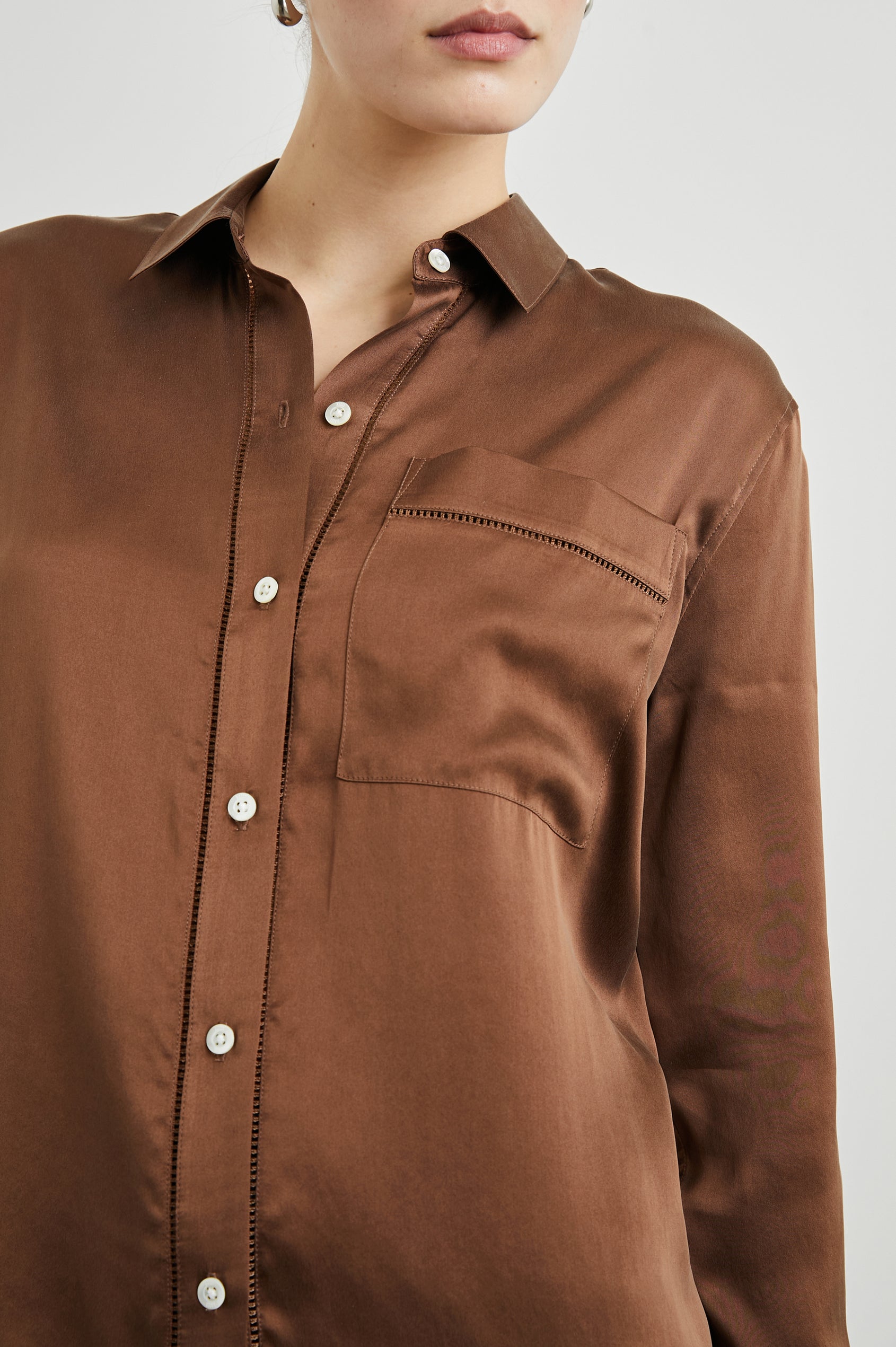 dark brown dress shirt Rails