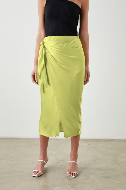 PAIGE CHARATREUSE SKIRT - FRONT