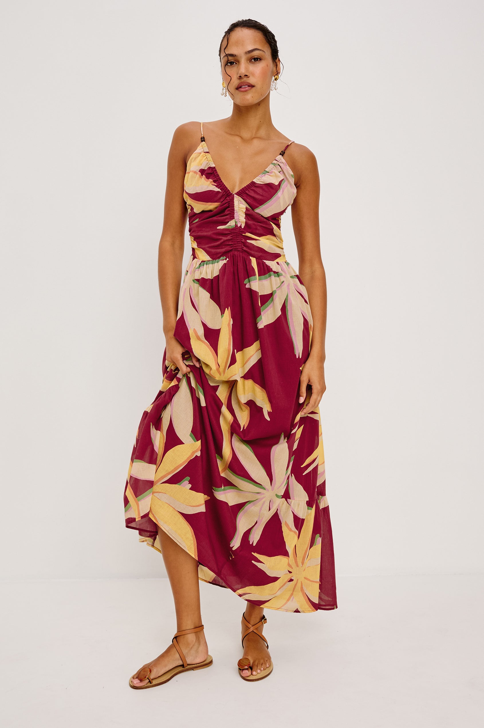 Rails Women's Palm Ruched Dress - Red - Size S - Red Palma Rails Women's Palm Ruched Dress - Red - Size S - Red Palma