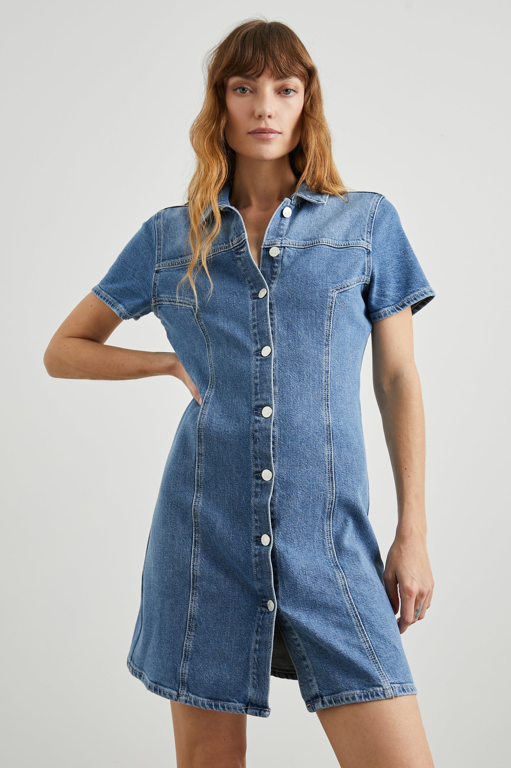 Denim Shirt Dress Short Sleeve Summer Short Sleeve Loose Fit Denim Mini Dress Denim Shirt Dress Short Sleeve Summer Short Sleeve Loose Fit Denim Mini Dress