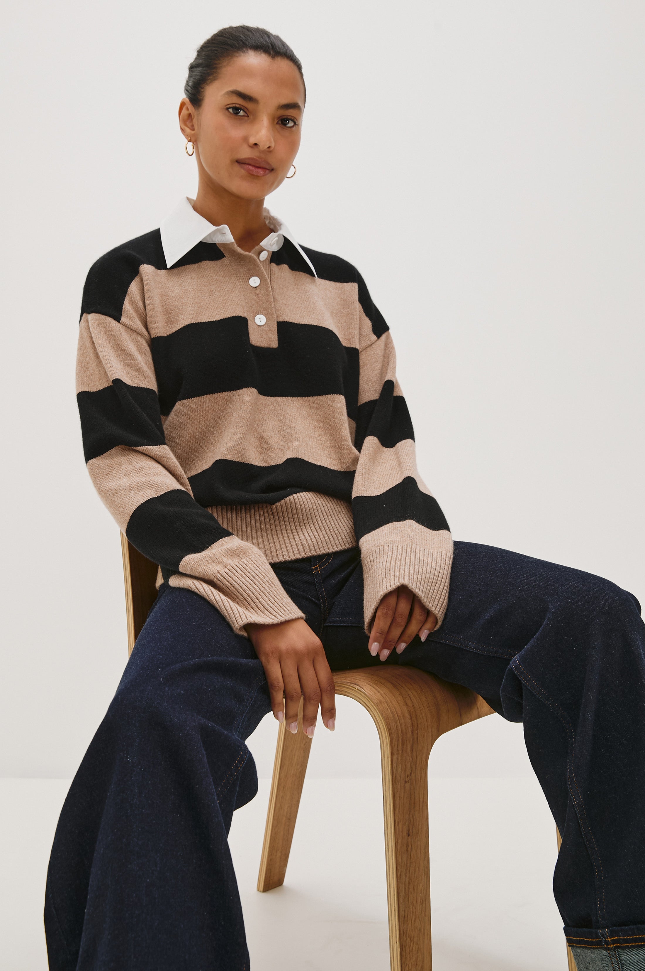 PAXTON SWEATER - OATMEAL BLACK – Rails
