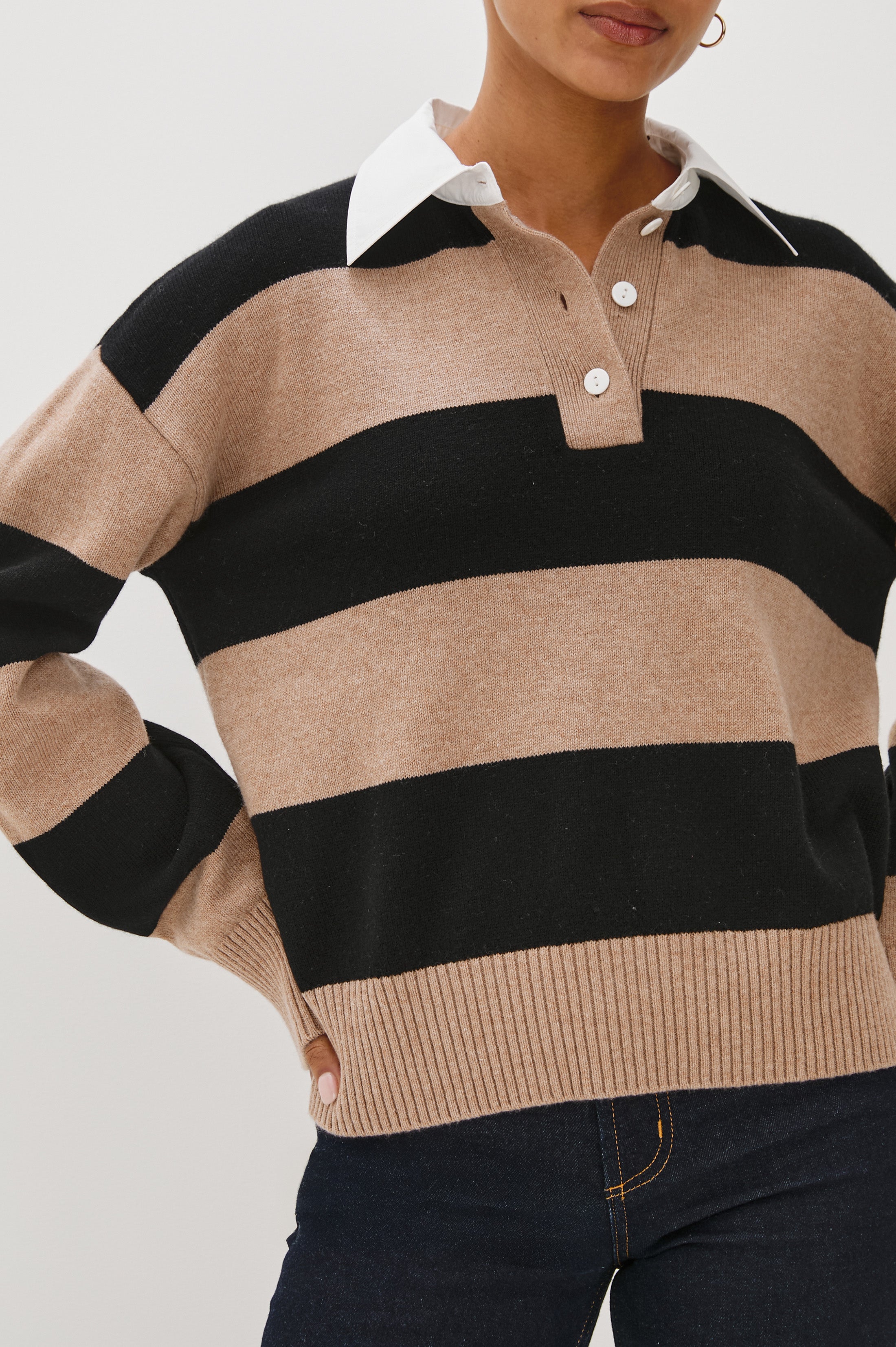 PAXTON SWEATER - OATMEAL BLACK – Rails