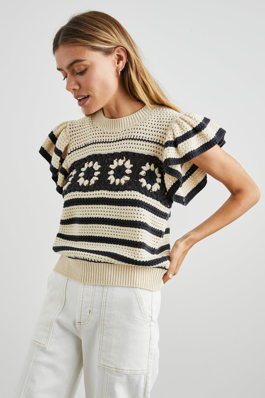 Penny Top - Stripe Noir