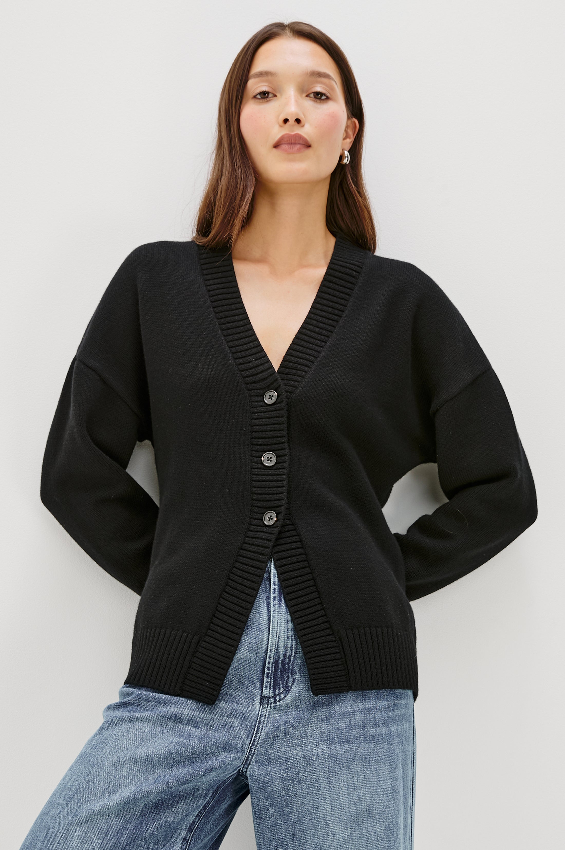 PHILIPPA CARDIGAN - BLACK – Rails