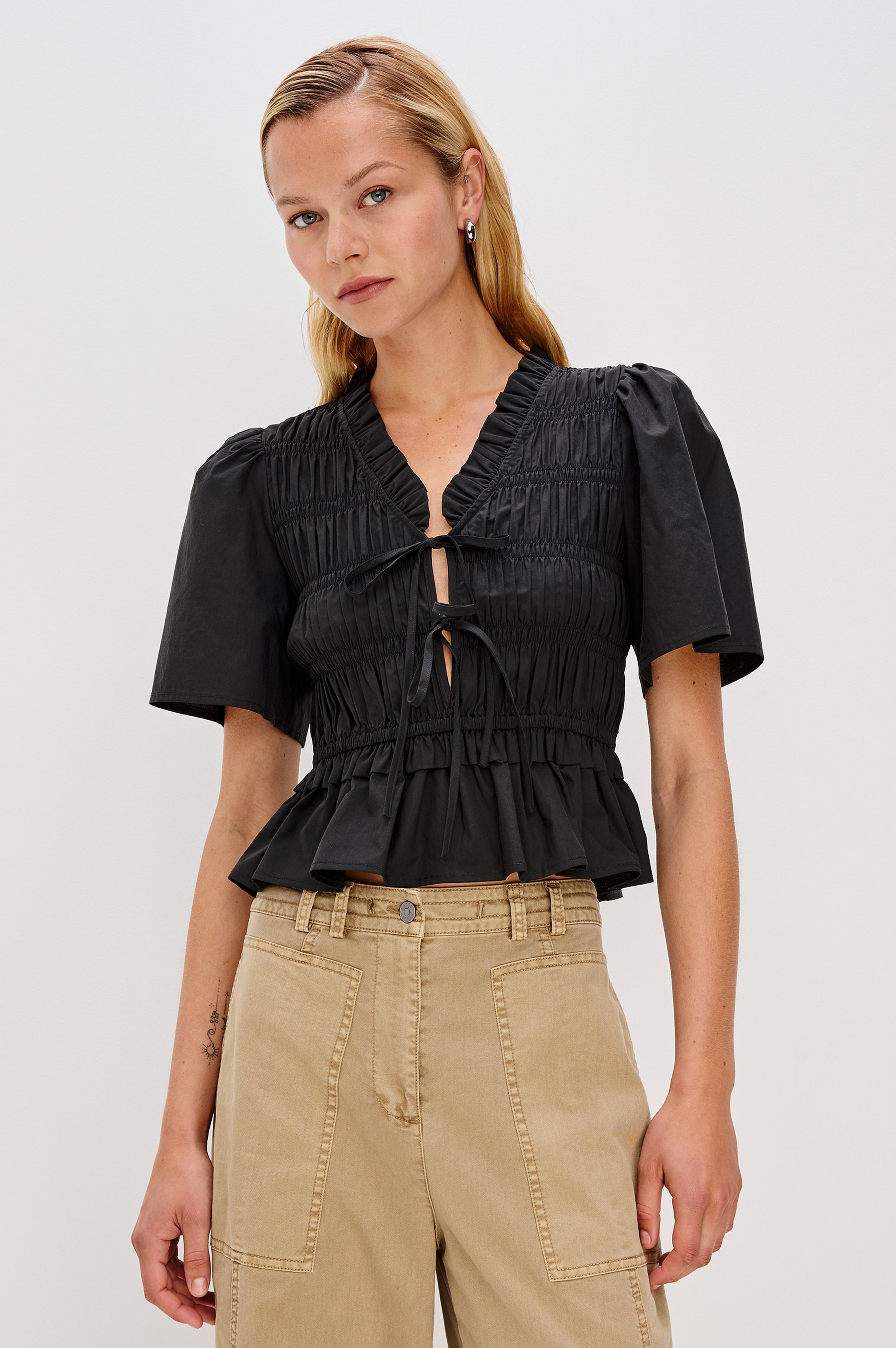 PORTIA TOP - BLACK – Rails