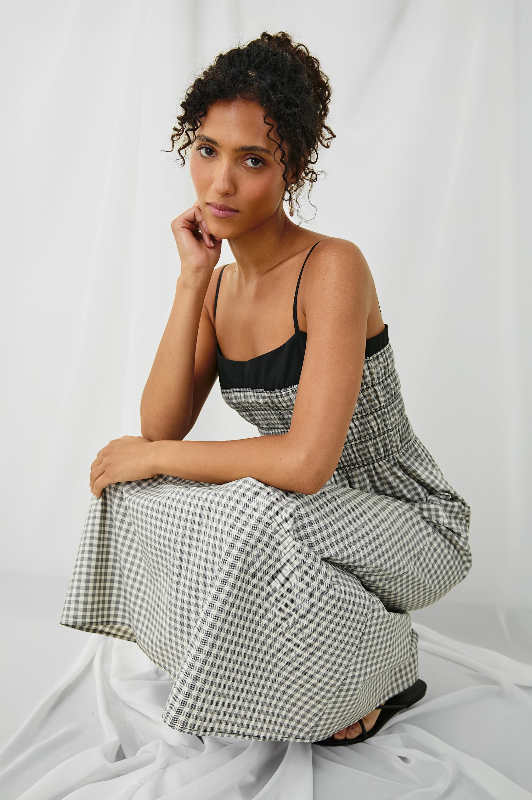 PRIMROSE DRESS - IVORY JET GINGHAM Rails PRIMROSE DRESS - IVORY JET GINGHAM Rails
