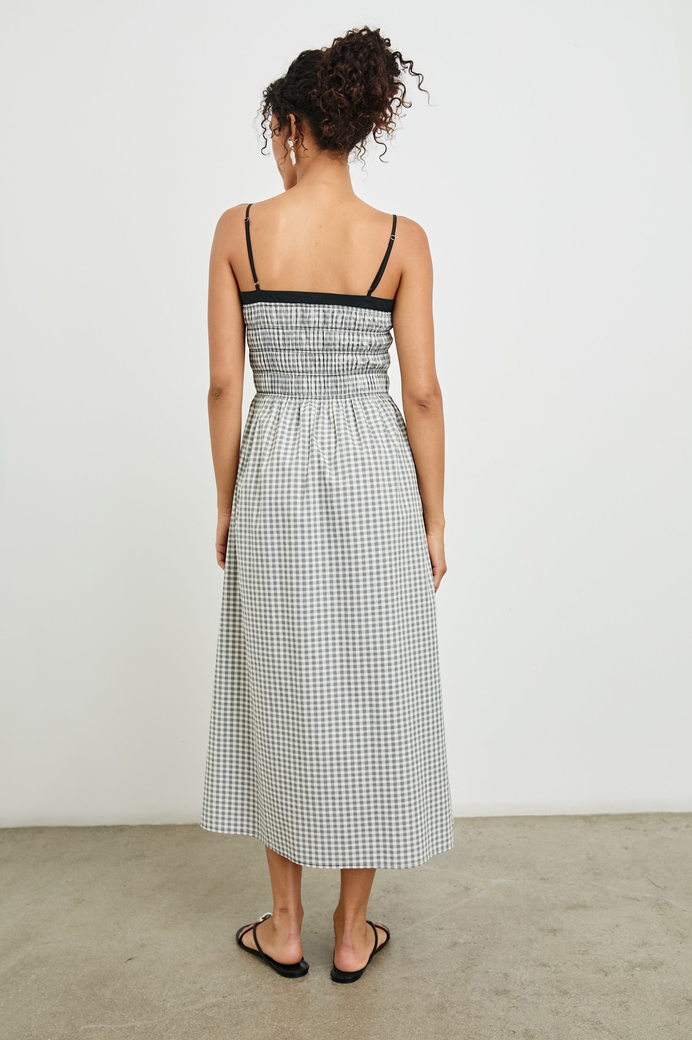 PRIMROSE DRESS - IVORY JET GINGHAM – Rails