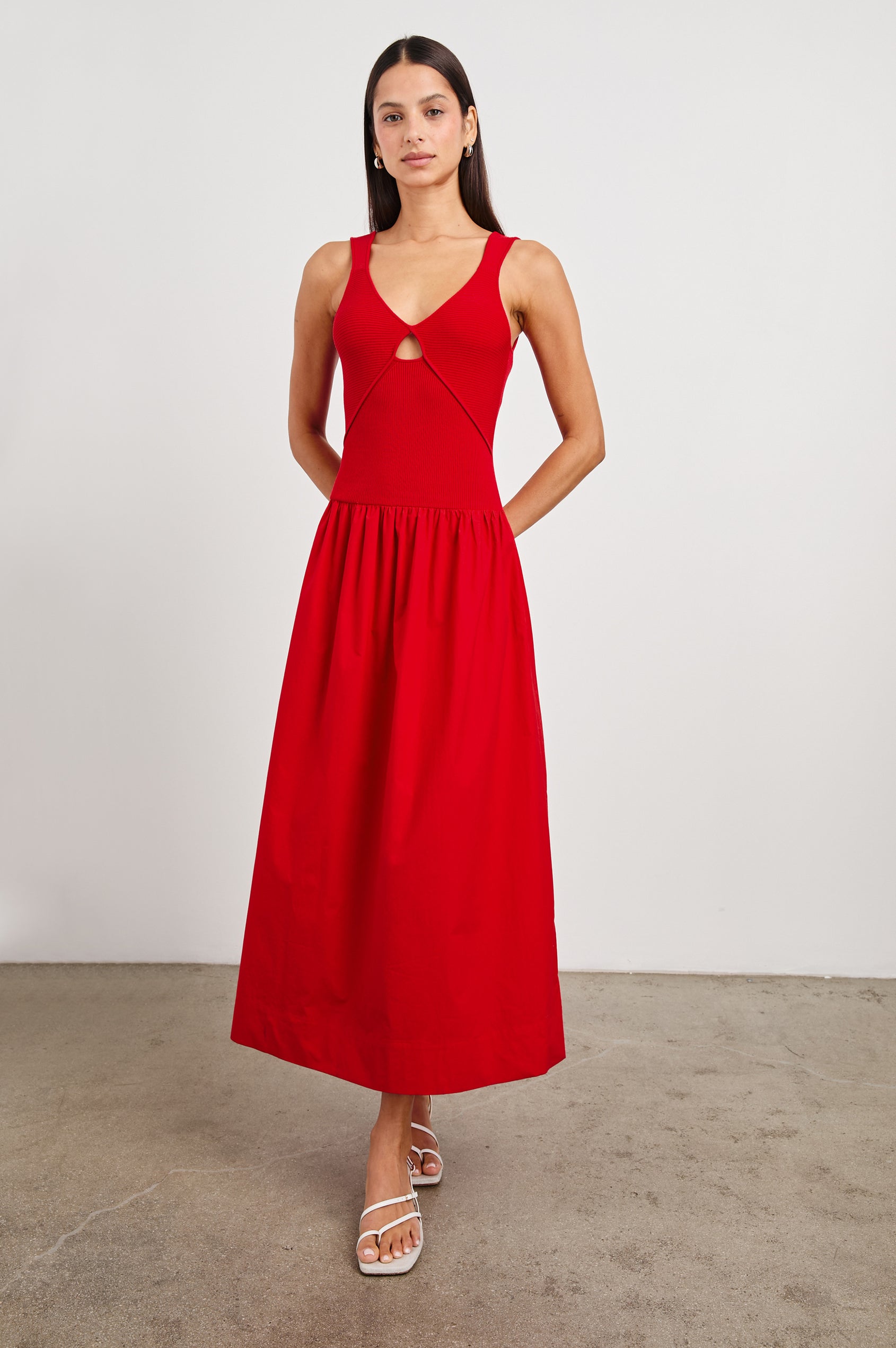 Rails Raquel Mixed Media Maxi Dress in Cherry at Nordstrom, Size Xx-Large Rails Raquel Mixed Media Maxi Dress in Cherry at Nordstrom, Size Xx-Large
