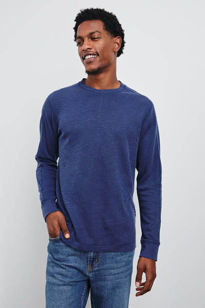 トップス DERES 6way sleeve shirt INDIGO RHEESE LONG SLEEVE TEE - VINTAGE INDIGO – Rails