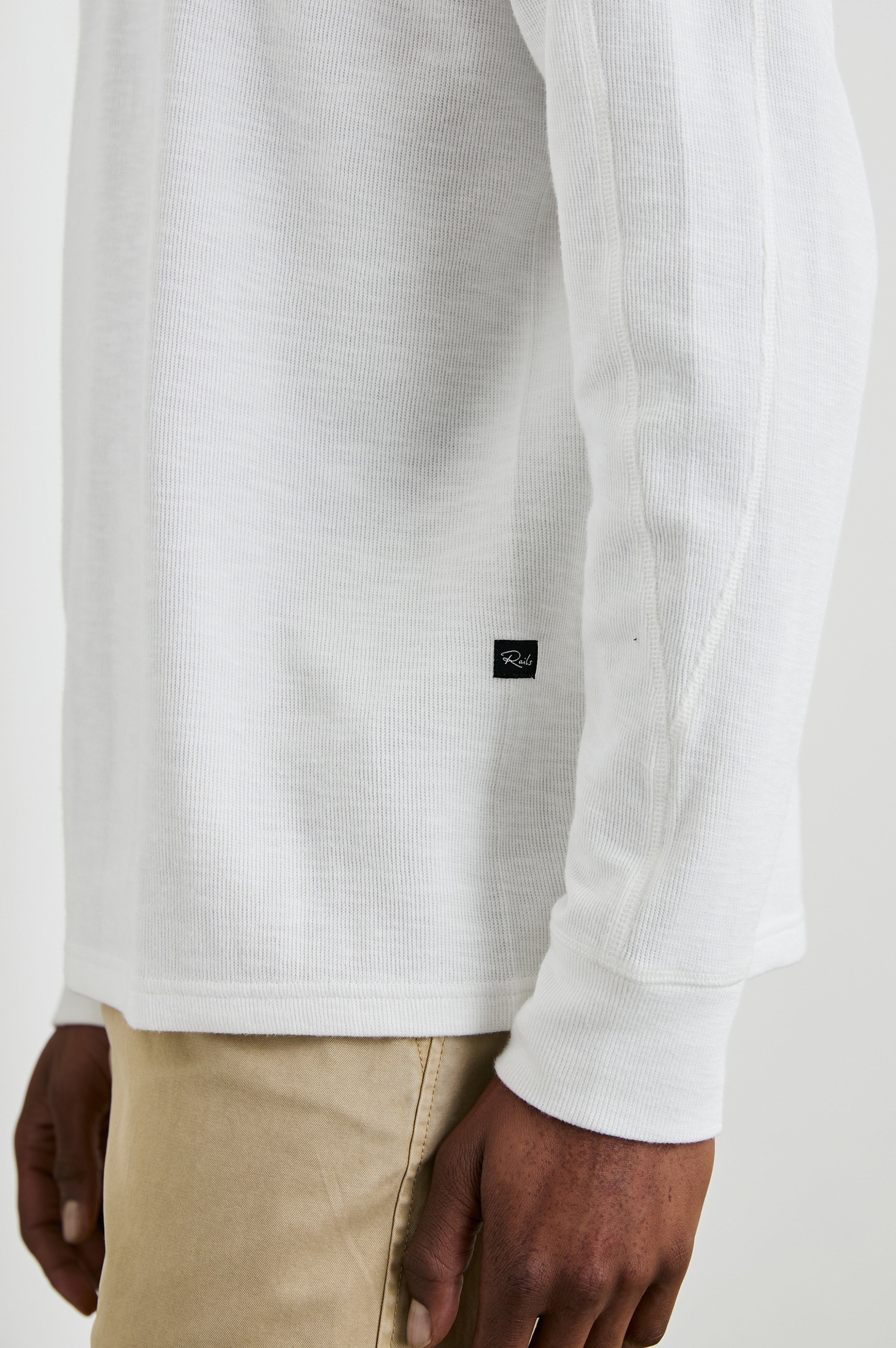 RHEESE LONG SLEEVE TEE - WHITECAP – Rails