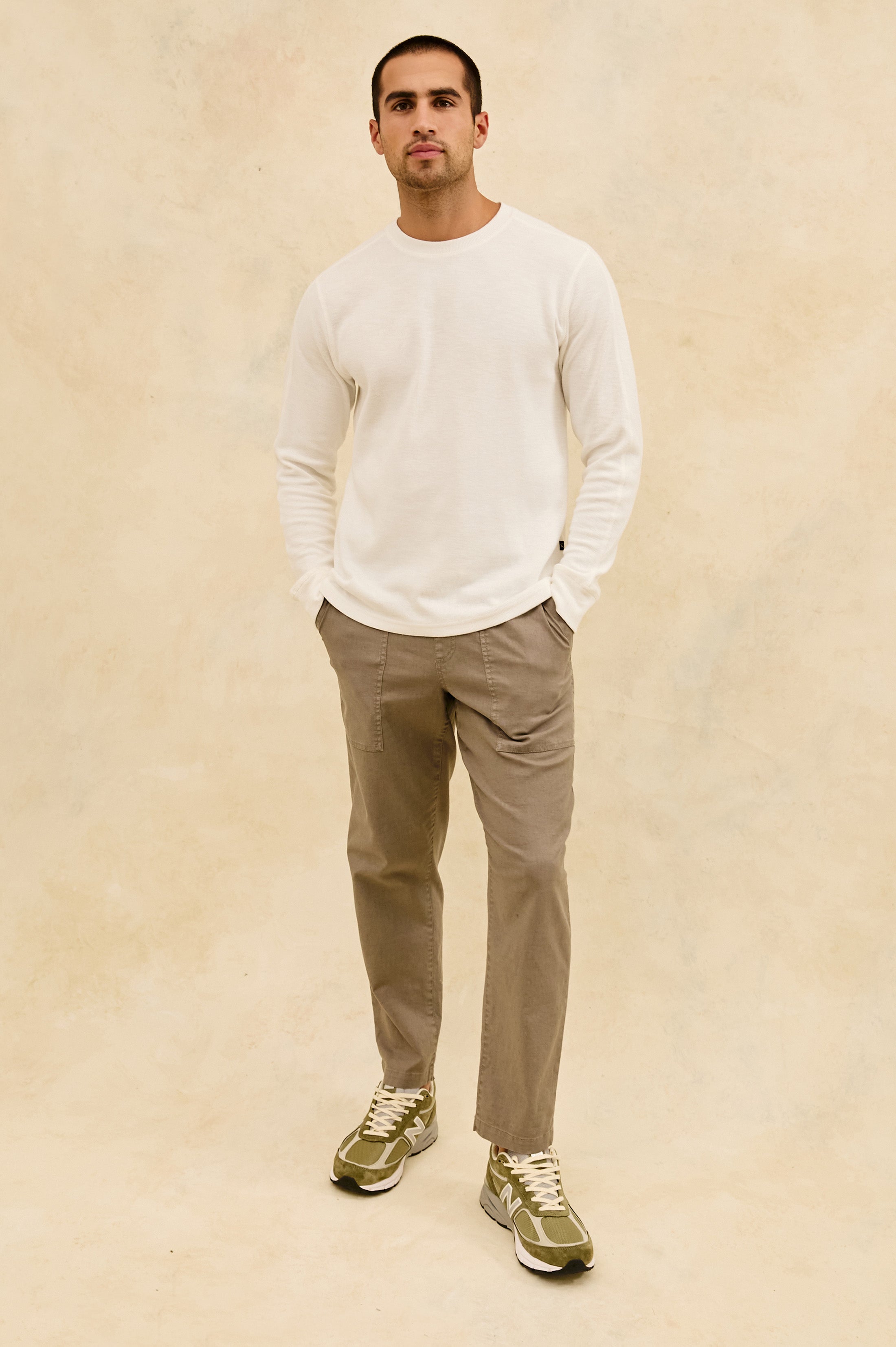 RHEESE LONG SLEEVE TEE - WHITECAP – Rails