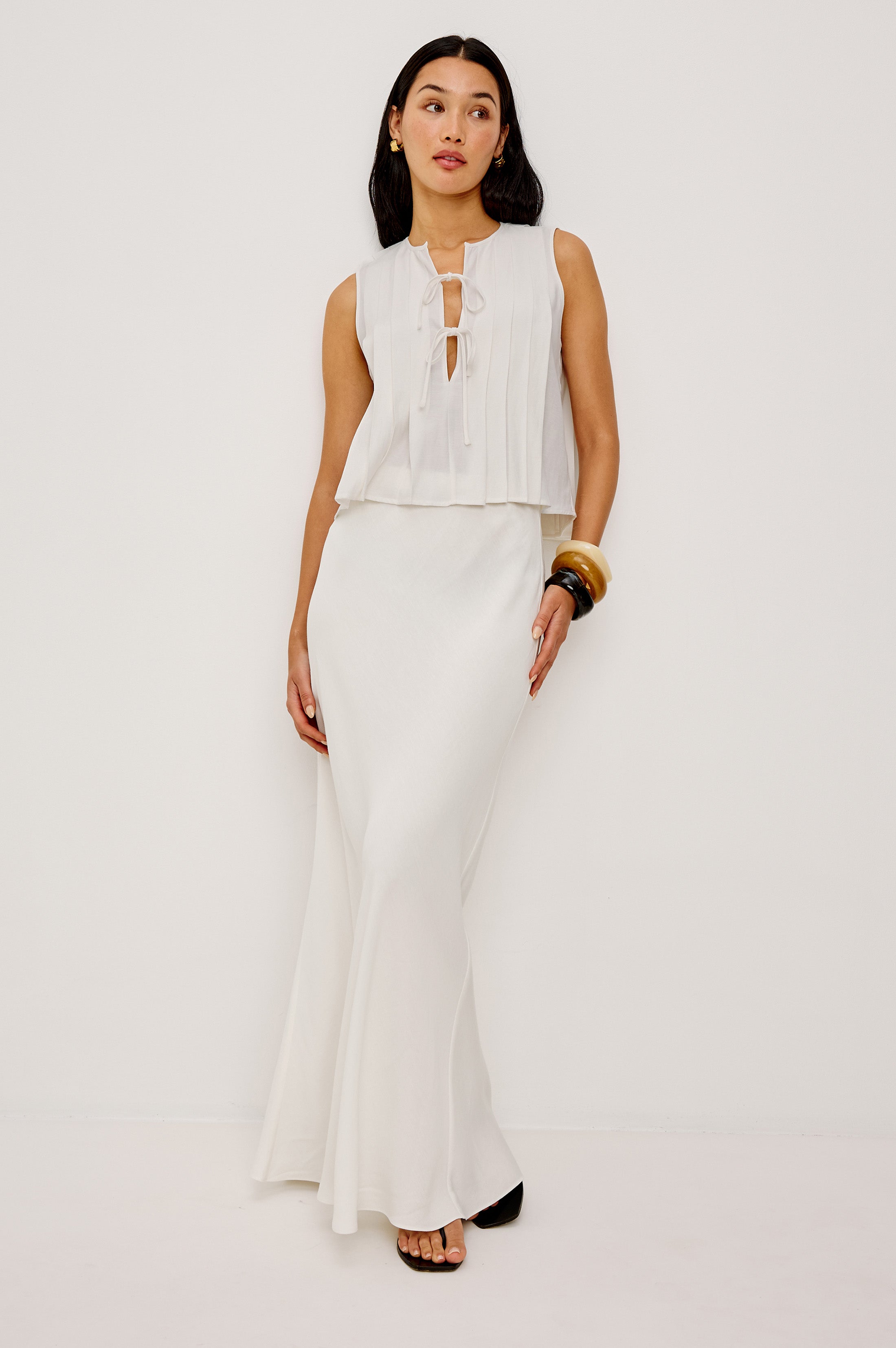 ROMINA SKIRT - IVORY LINEN – Rails