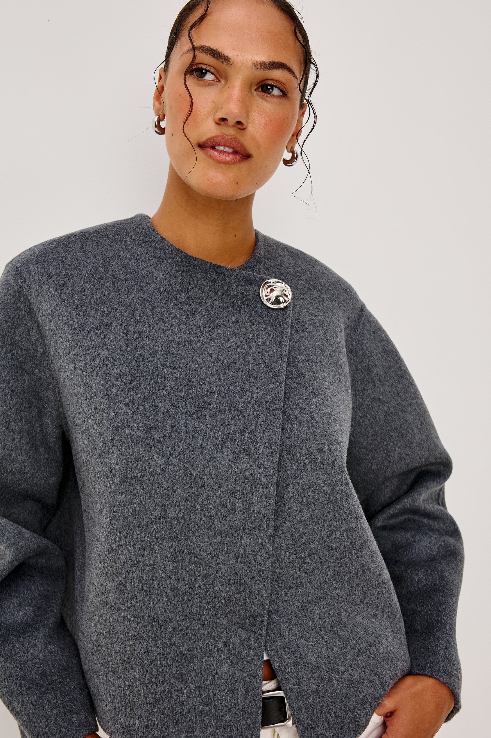 RONDA COAT - HEATHER CHARCOAL