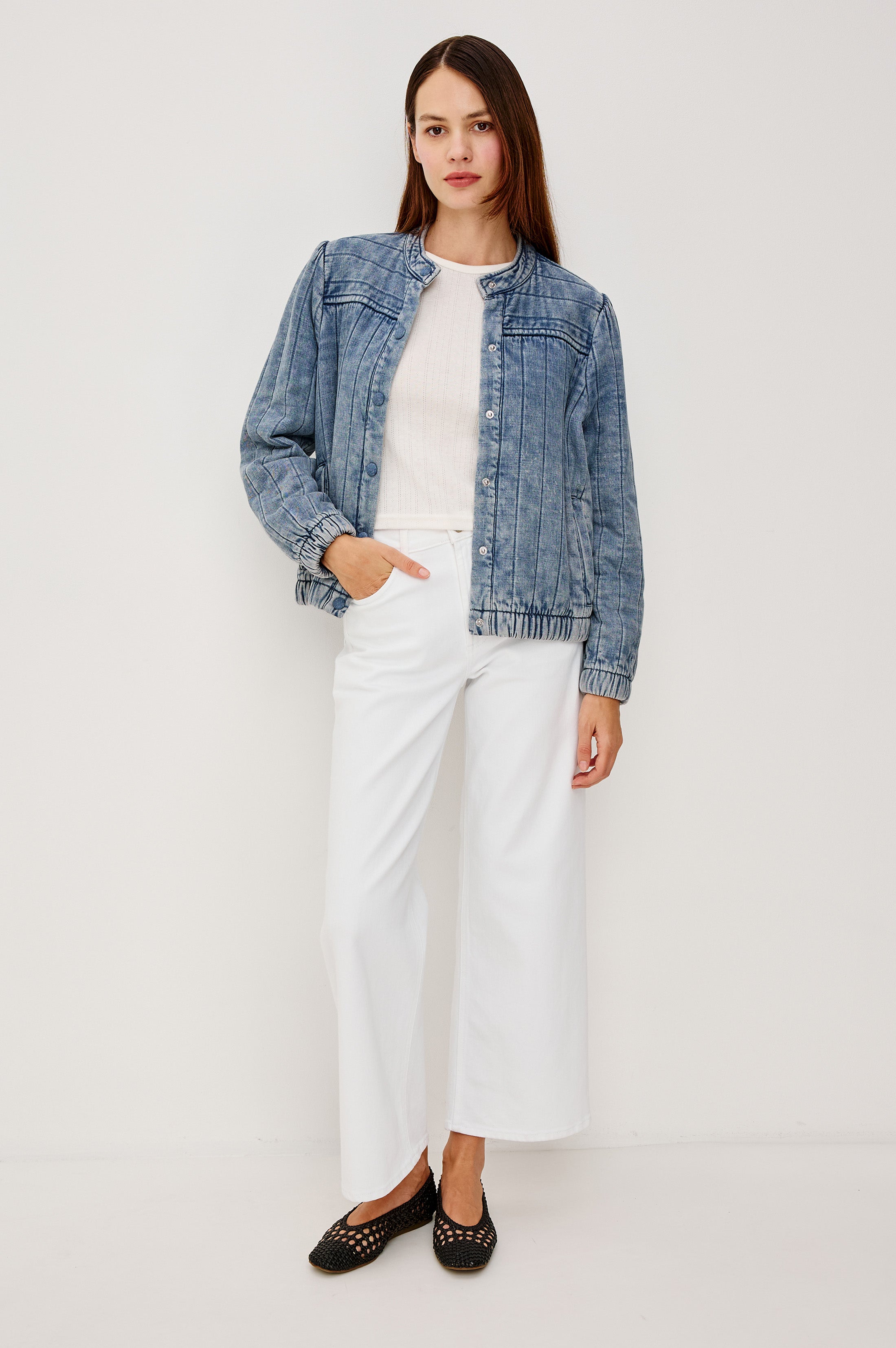 ROSELL JACKET - MEDIUM CLOUD WASH – Rails