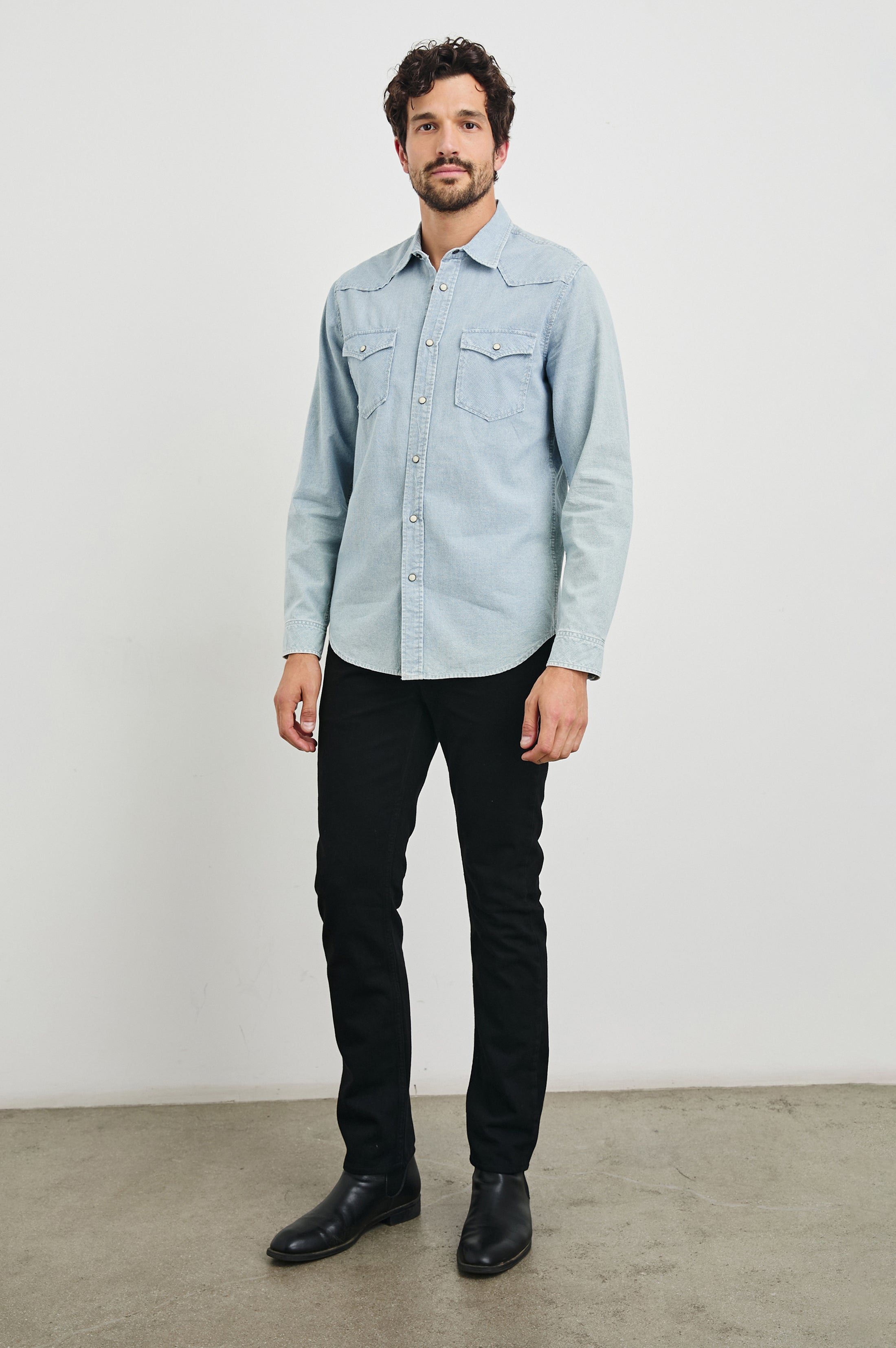ROY SHIRT - SUNFADED INDIGO – Rails