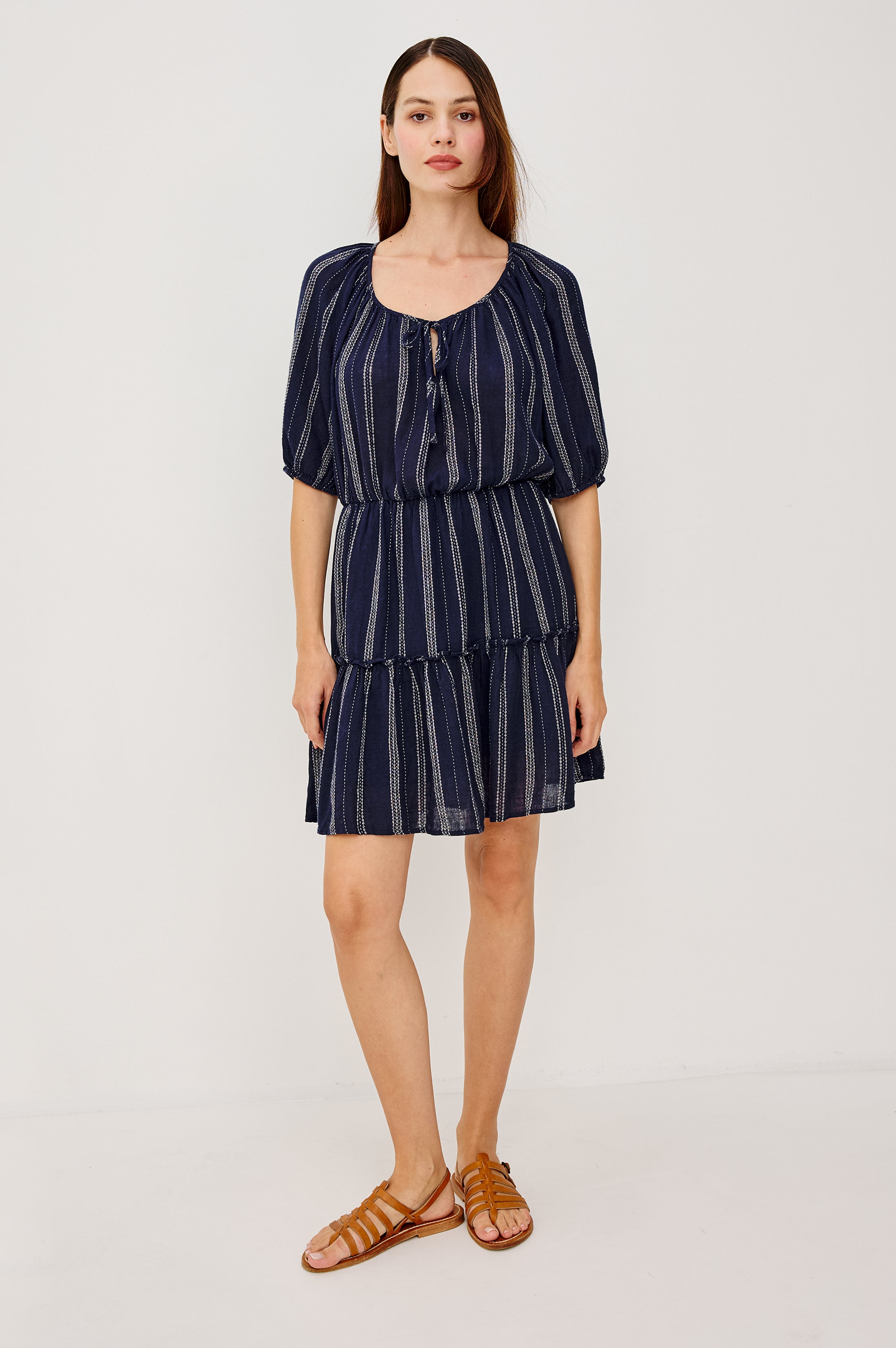 SABA DRESS - MARINA STRIPE – Rails