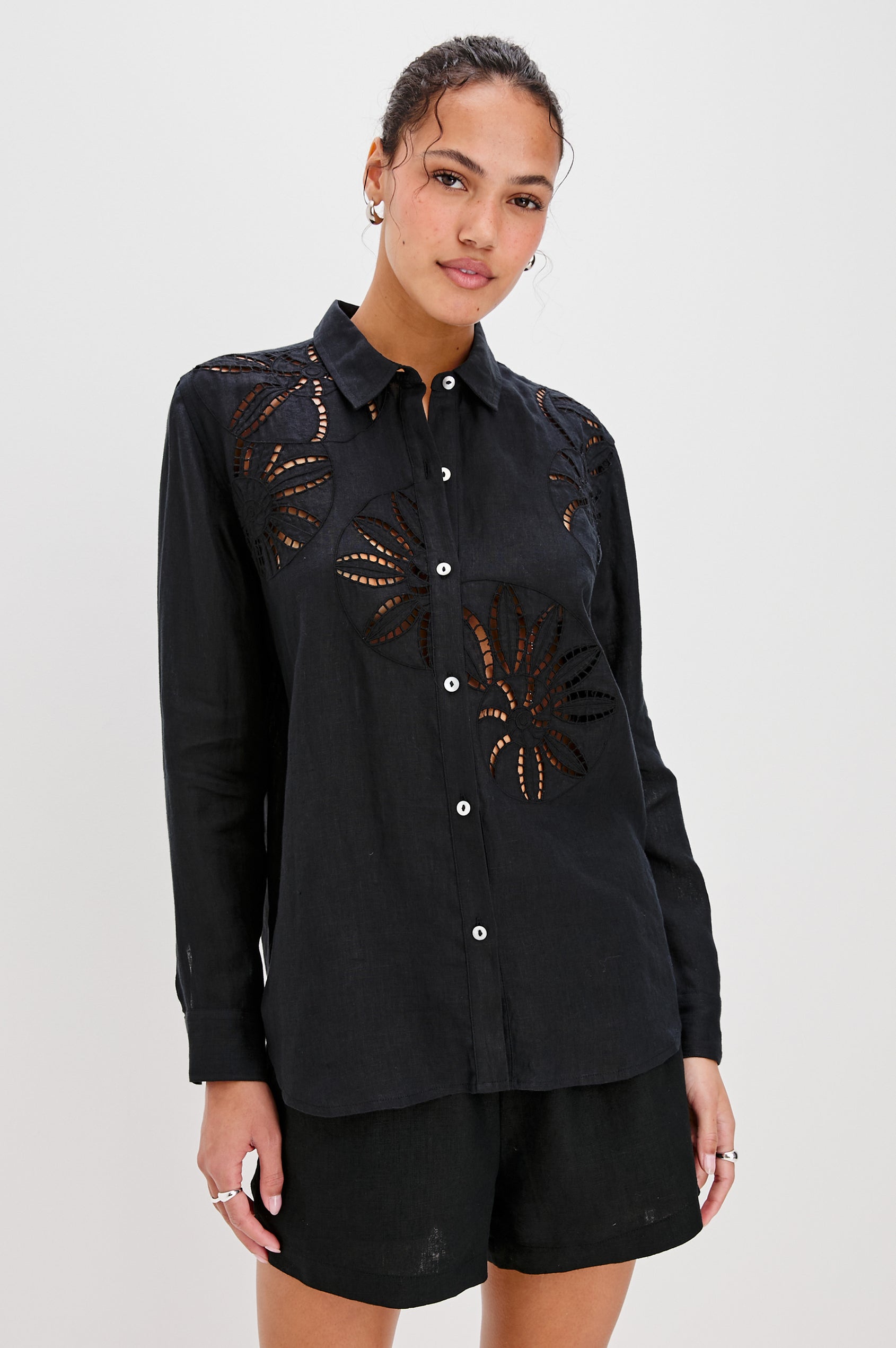 Rails | Samar Shirt - Black | Premium Linen | Size M