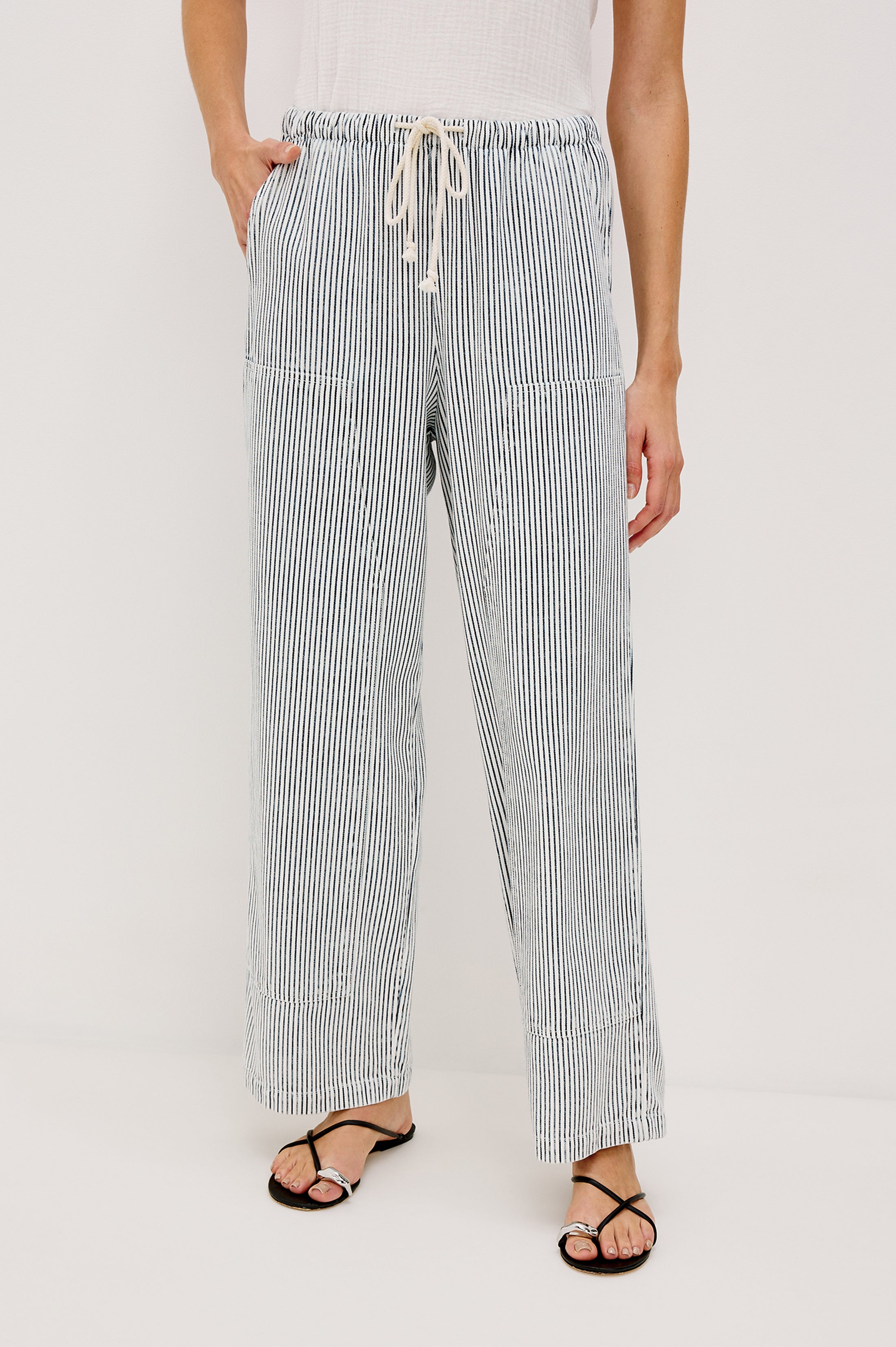 SANDERSON PANT - INDIGO RAILROAD STRIPE – Rails