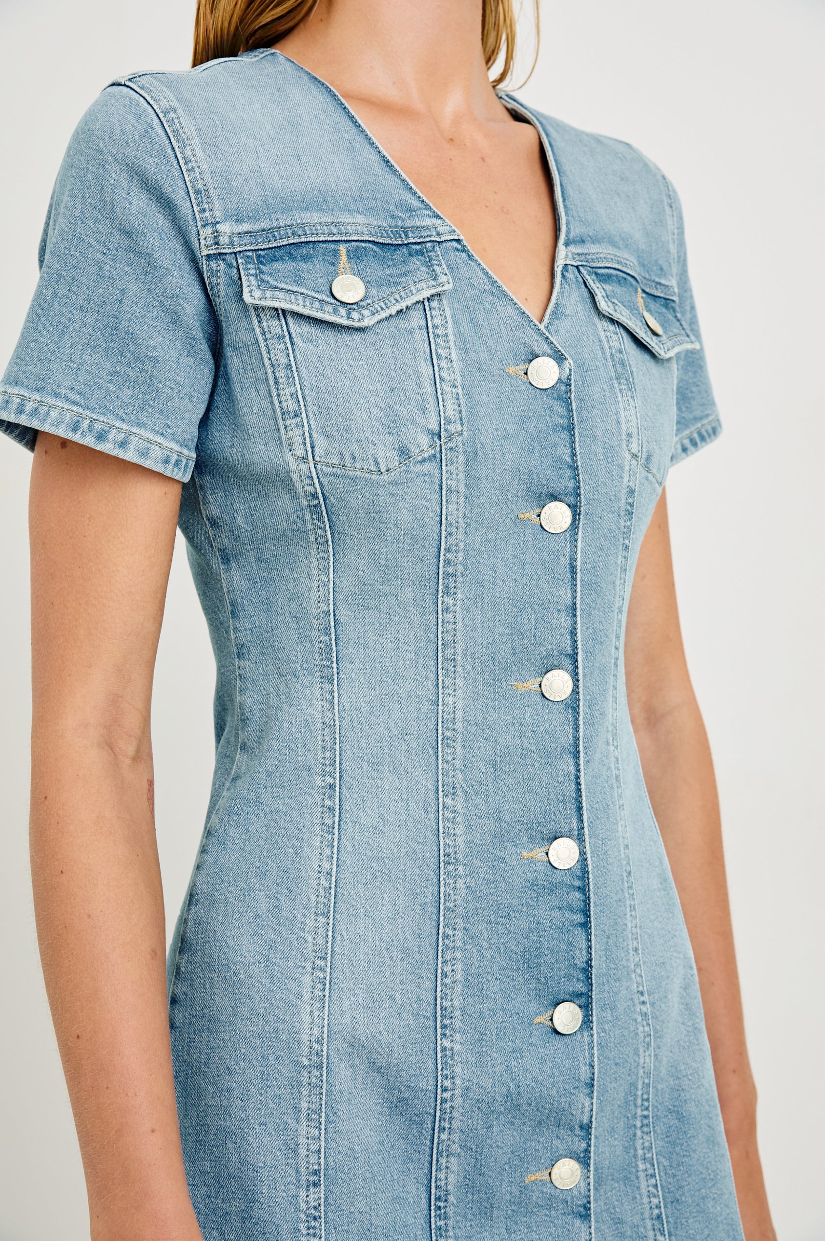 SARATOGA DRESS - FADED SEAGLASS Rails SARATOGA DRESS - FADED SEAGLASS Rails