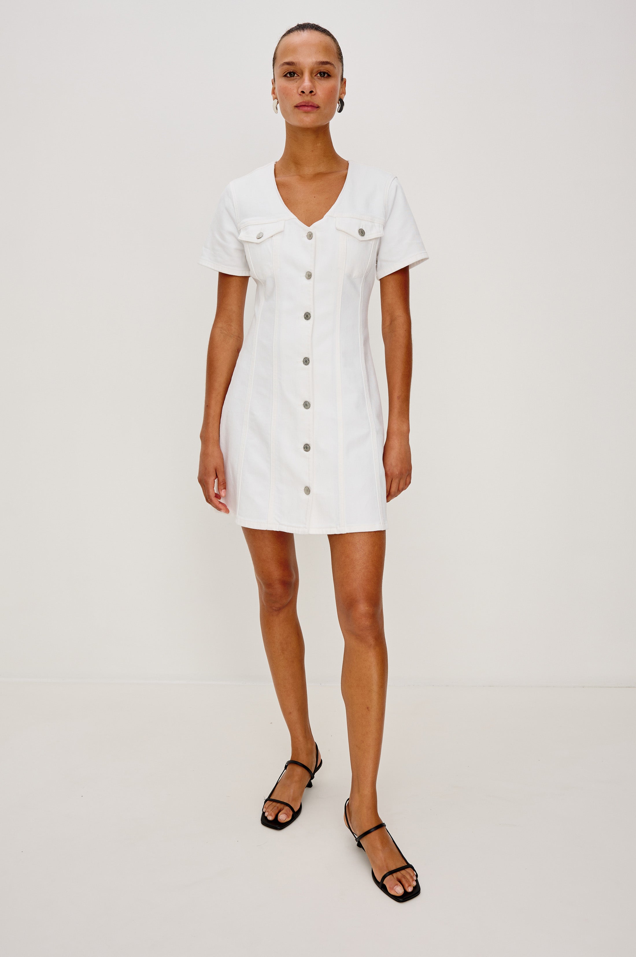 SARATOGA DRESS - SALT WHITE – Rails