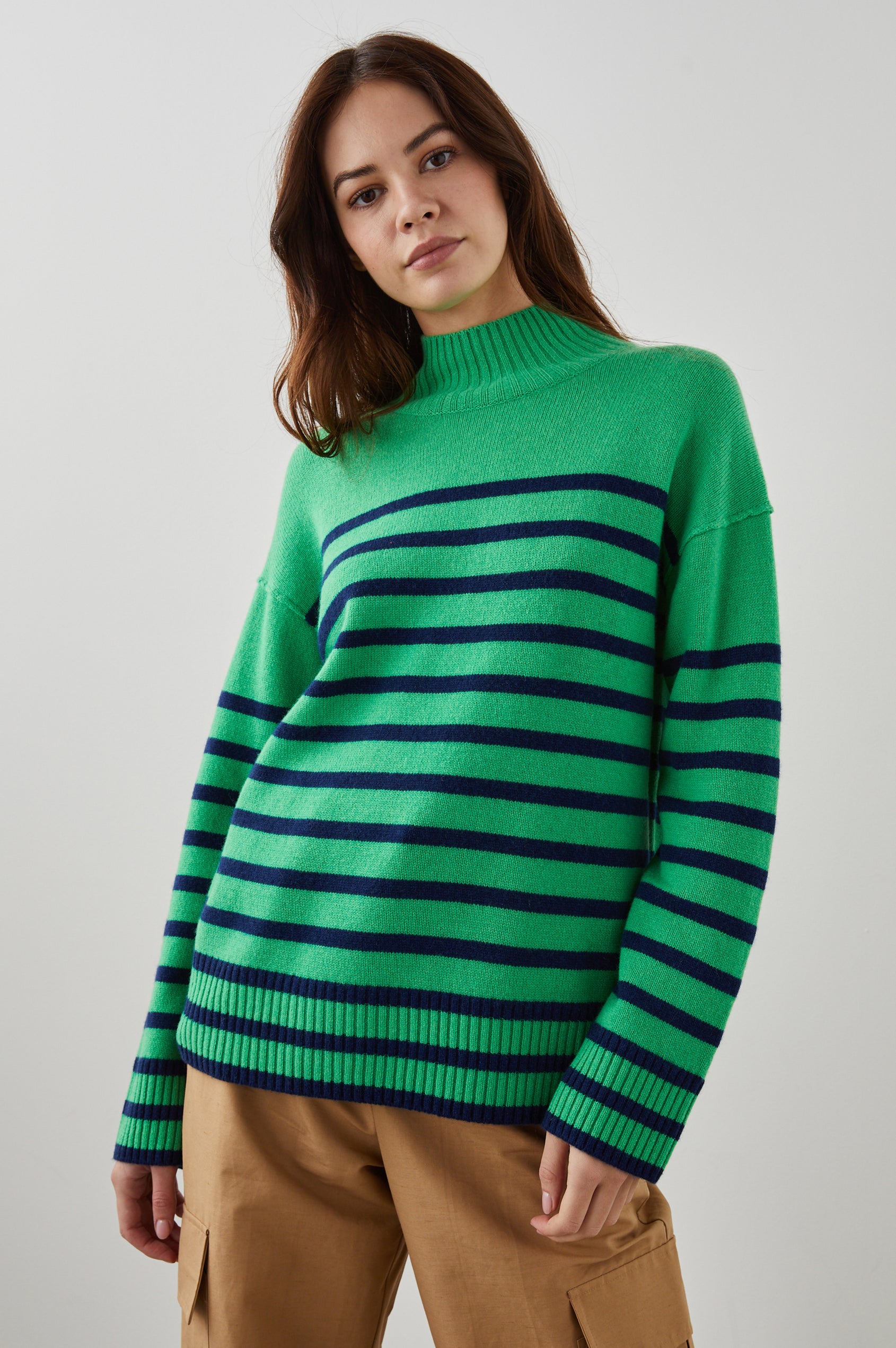 SASHA SWEATER KELLY NAVY STRIPE - FRONT