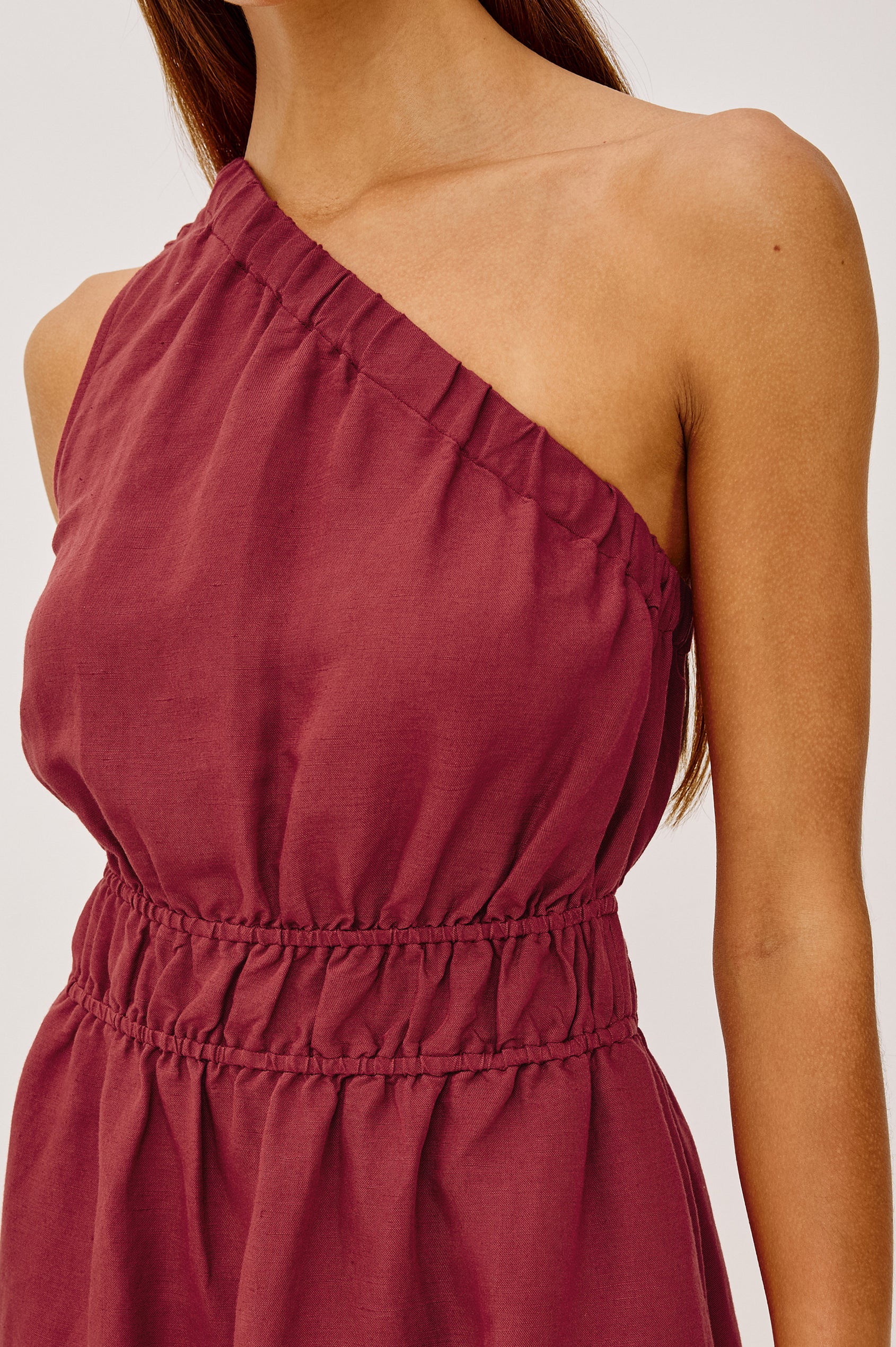 rails one shoulder dress Rails Selani Dress in Red