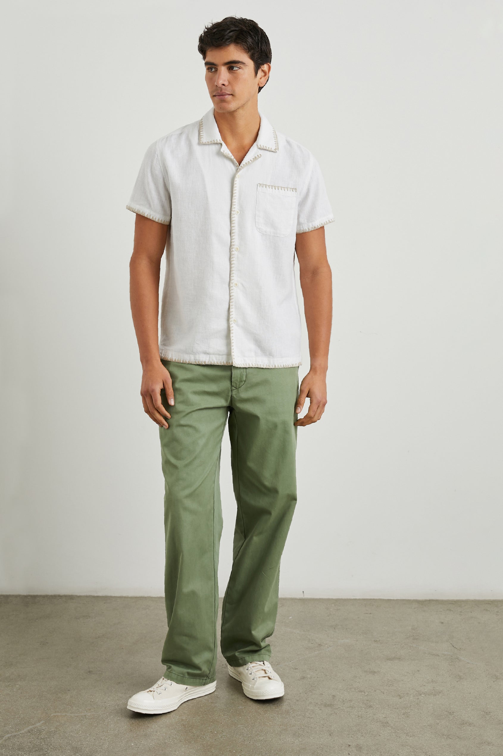 SHANE SHIRT - ANTIQUE WHITE - FULL BODY